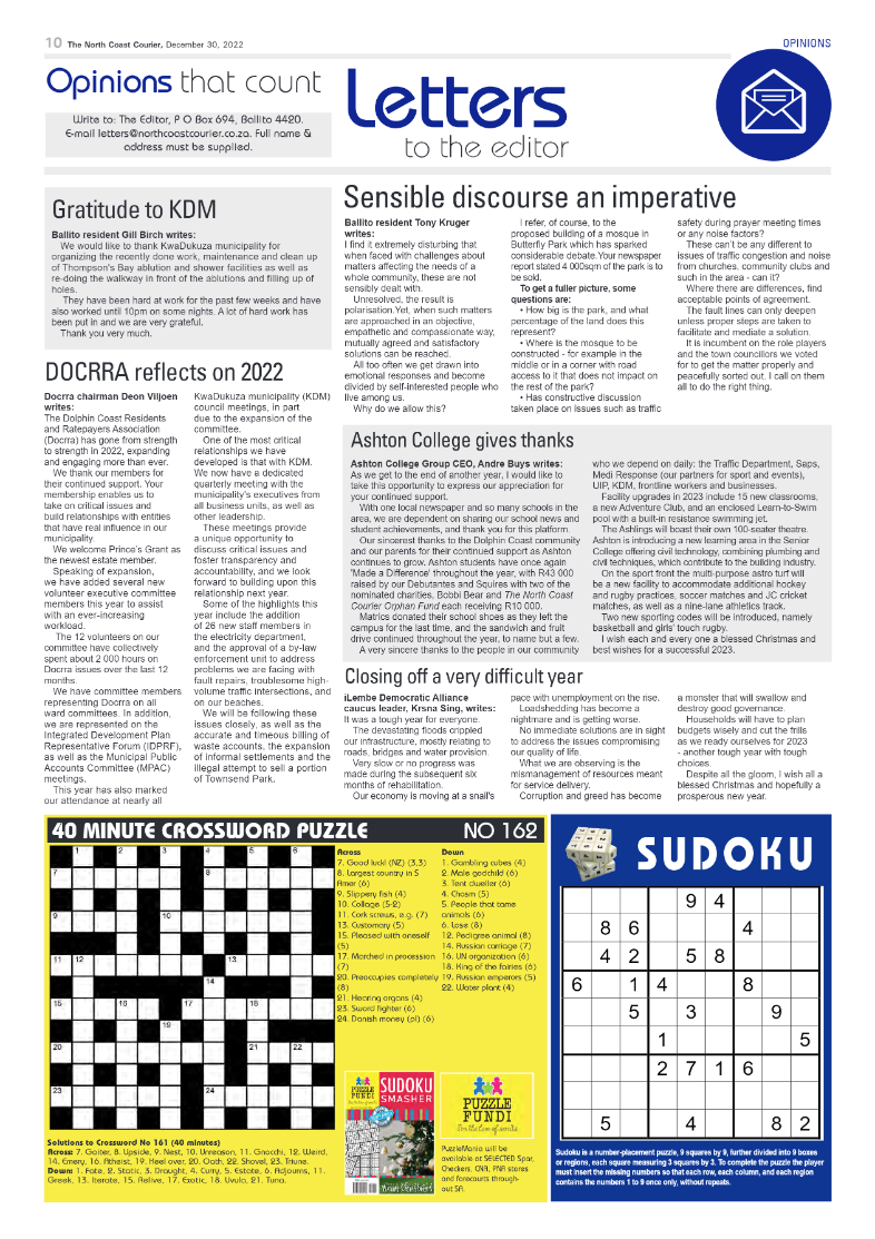 North Coast Courier 28 December 2022 page 10