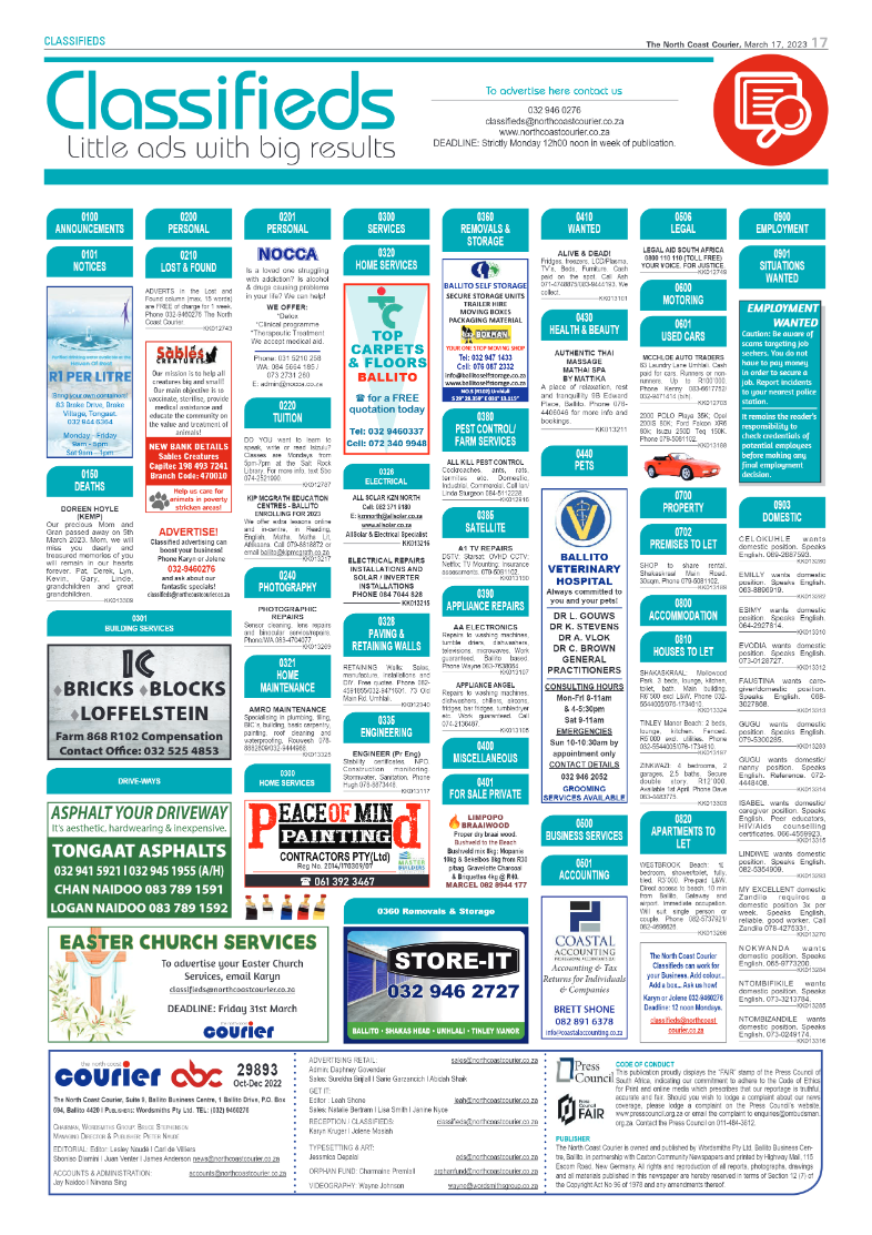 North Coast Courier 17/03/23 page 17