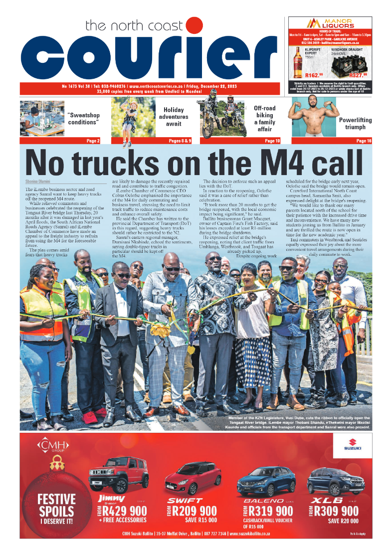 North Coast courier 22 December page 1