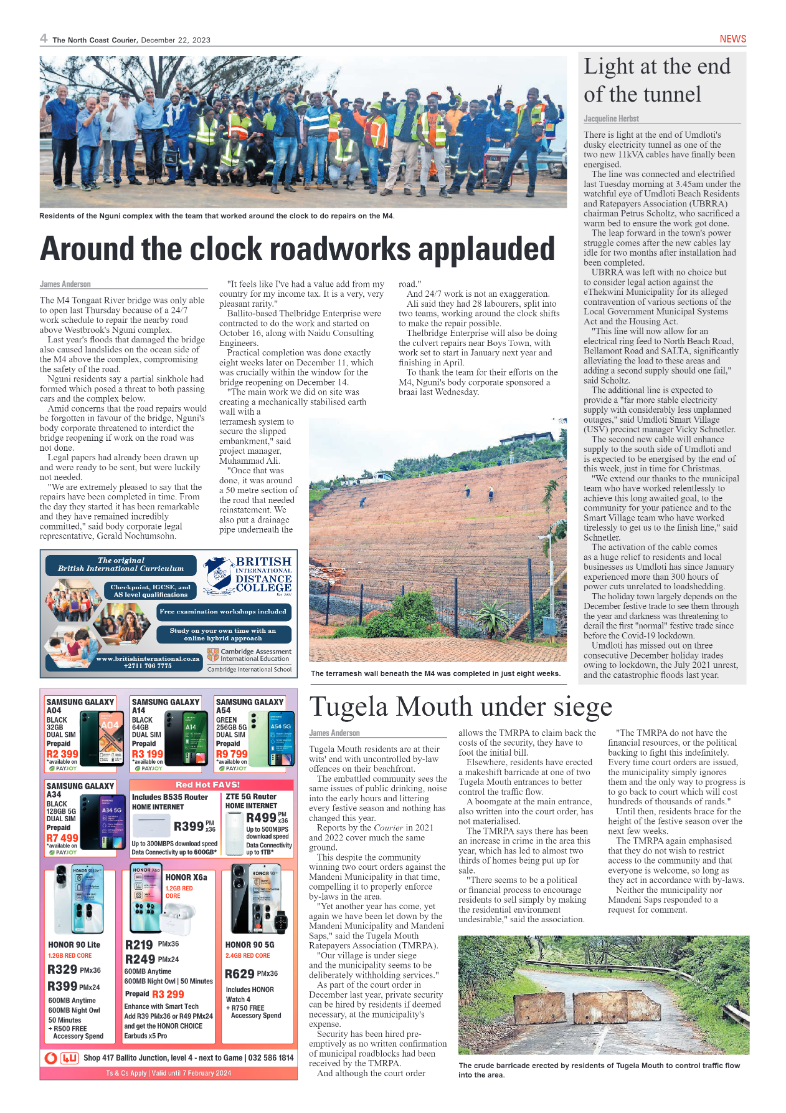 North Coast courier 22 December page 4