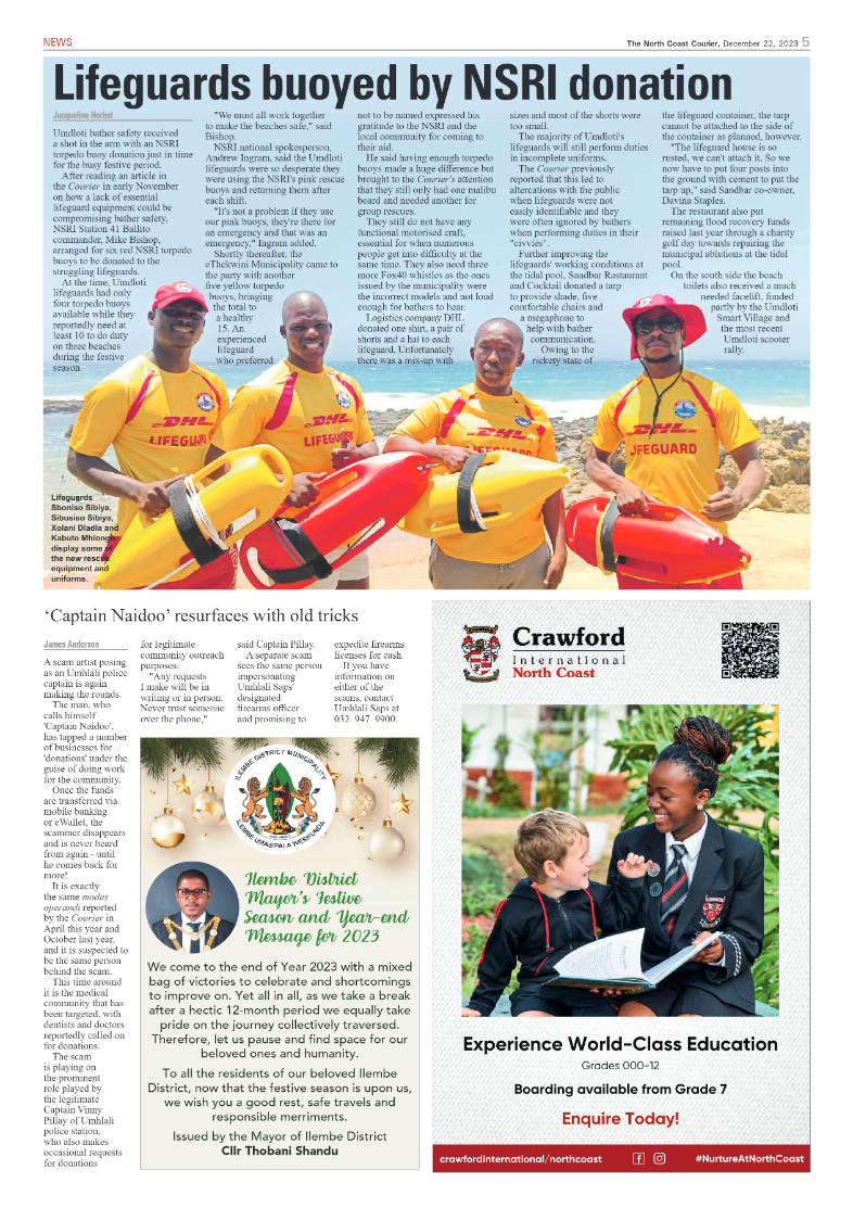 North Coast courier 22 December page 5