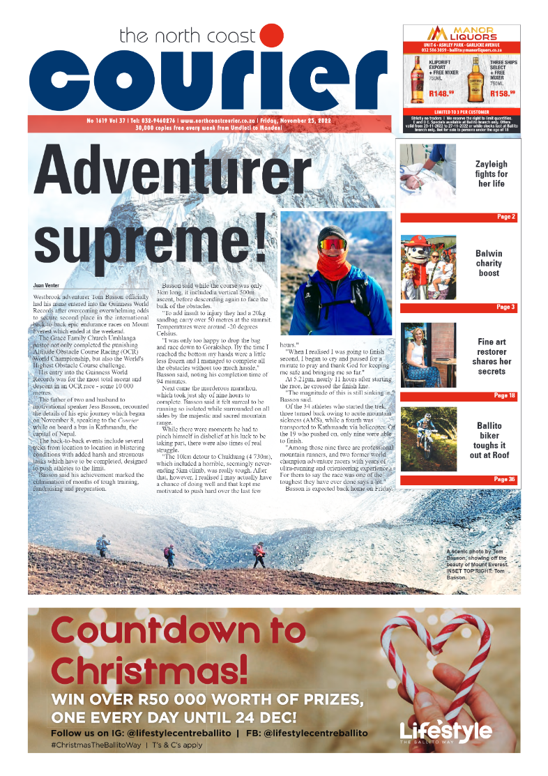 North Coast Courier 25/11/22 page 1