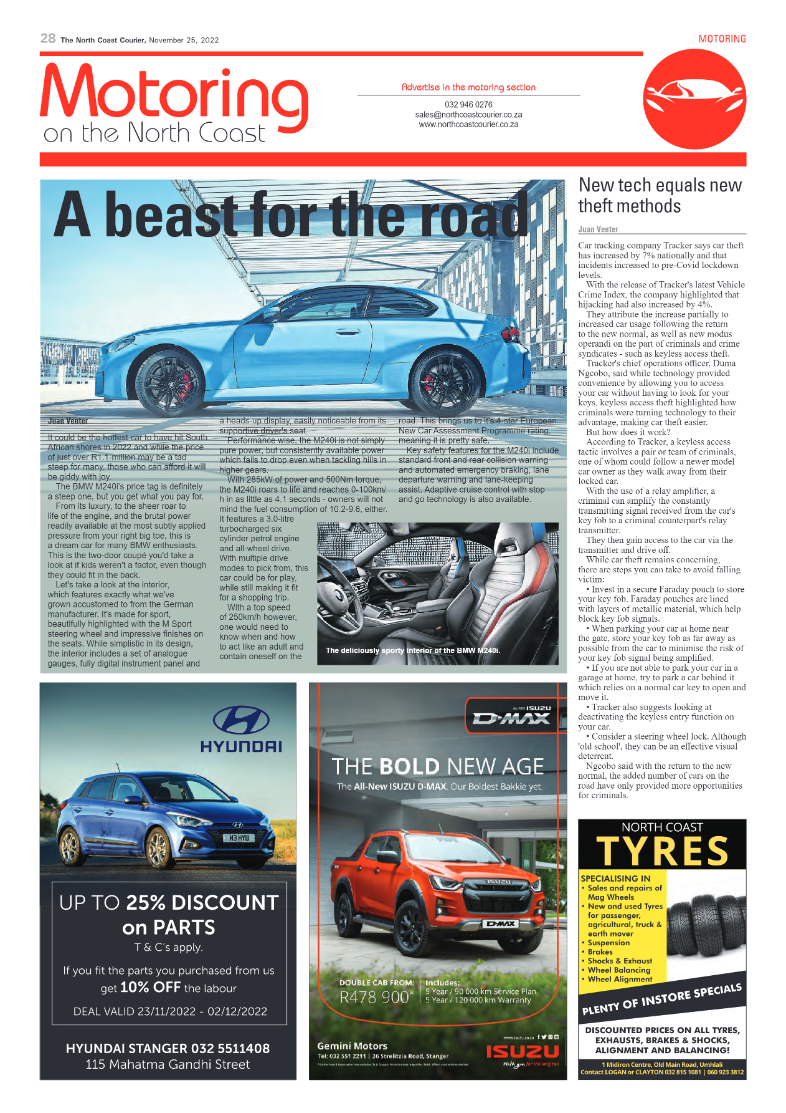 North Coast Courier 25/11/22 page 28