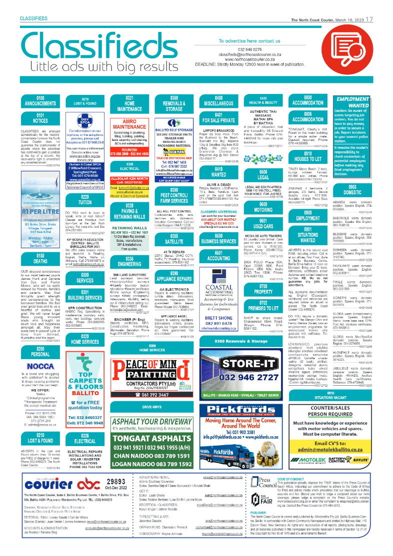 North Coast Courier 10 March page 17