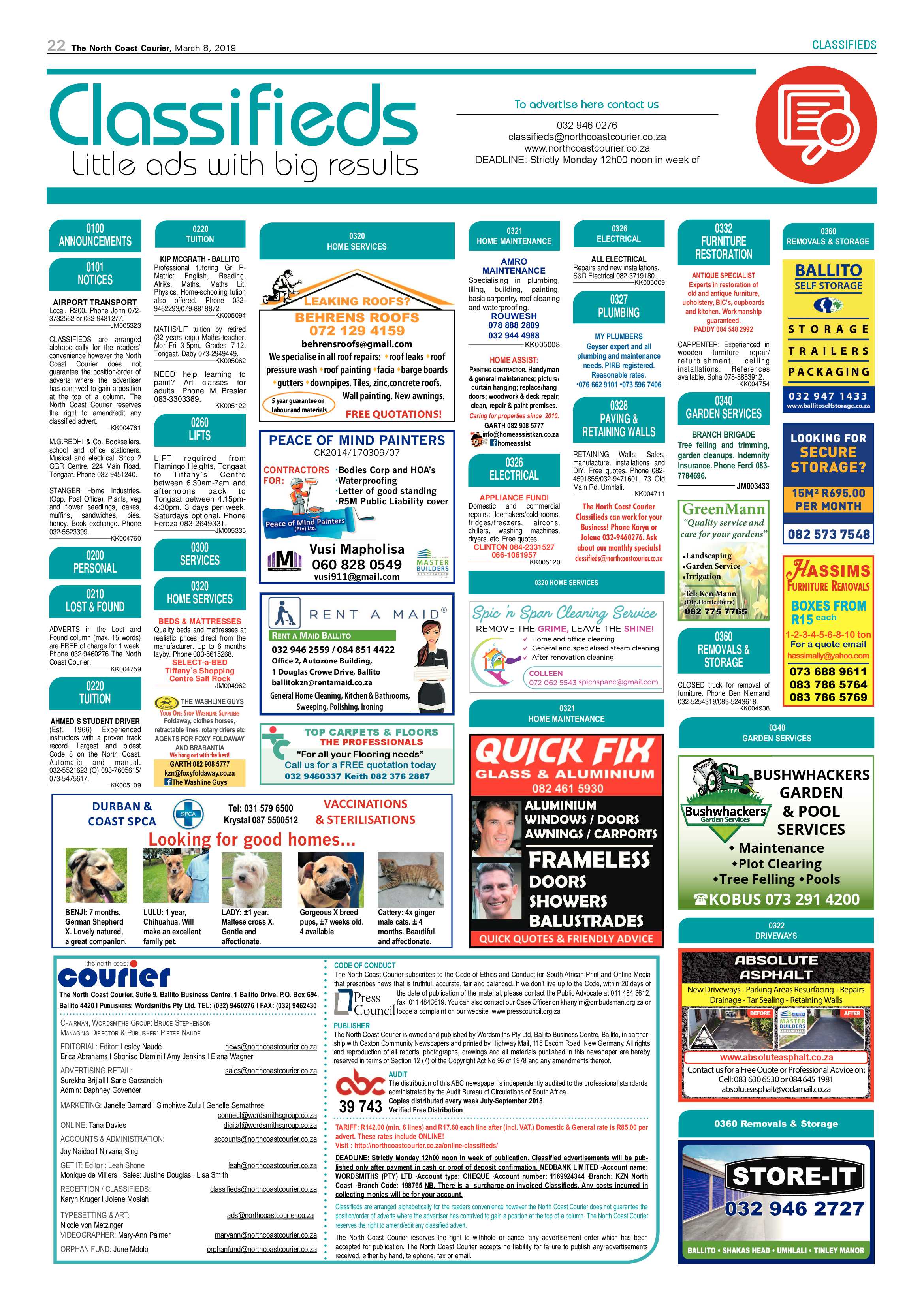 The North Coast Courier – 08 March 2019 page 22