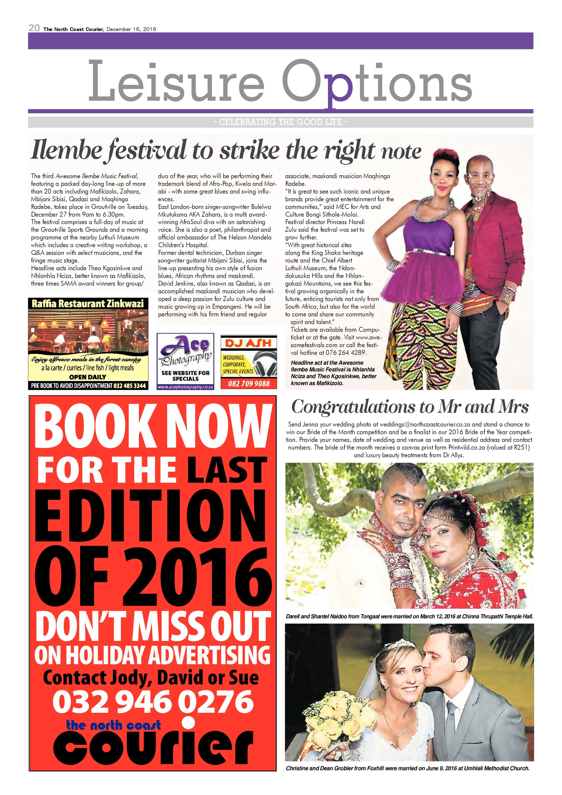 North Coast Courier – 16 December 2016 page 20