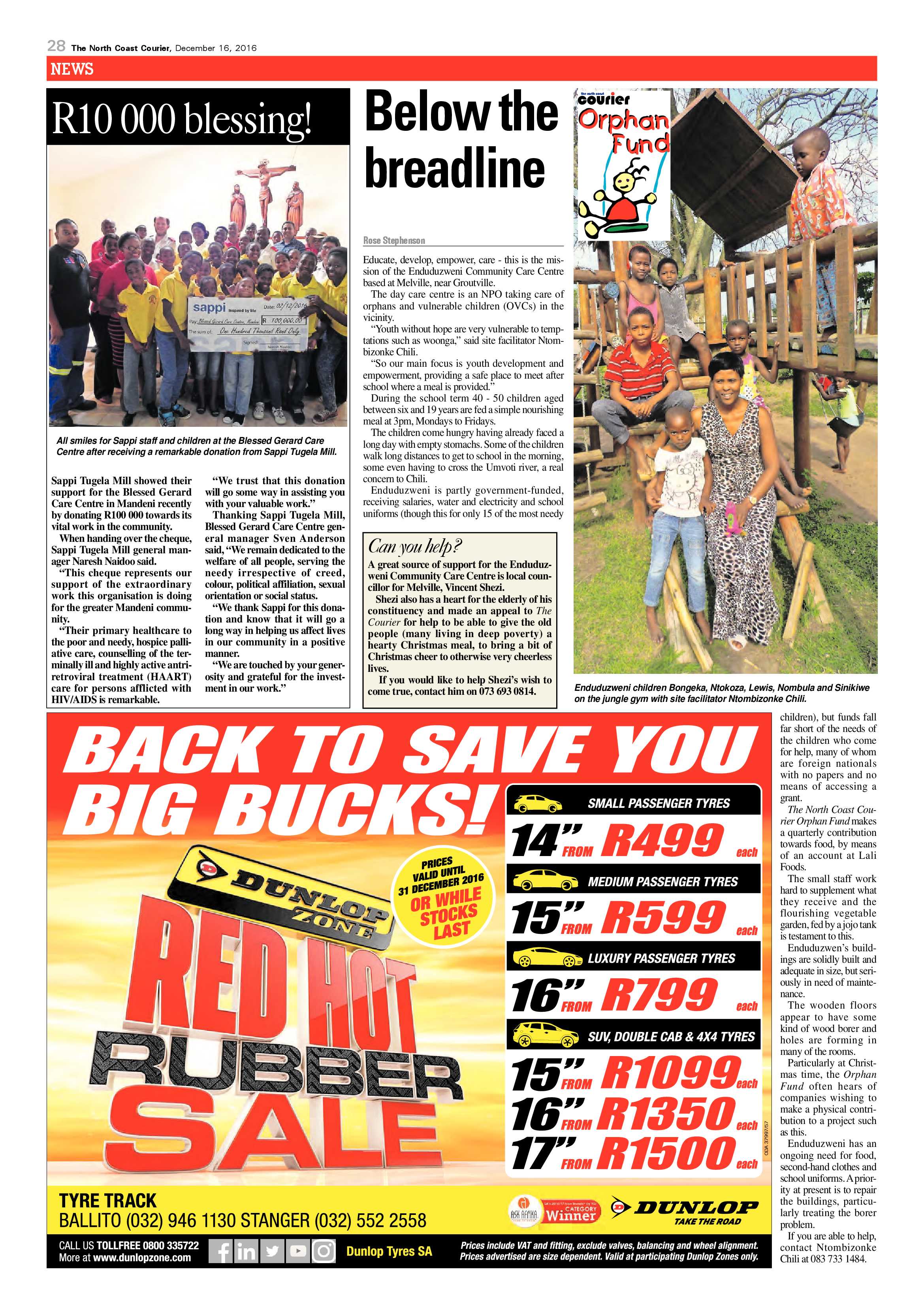 North Coast Courier – 16 December 2016 page 28