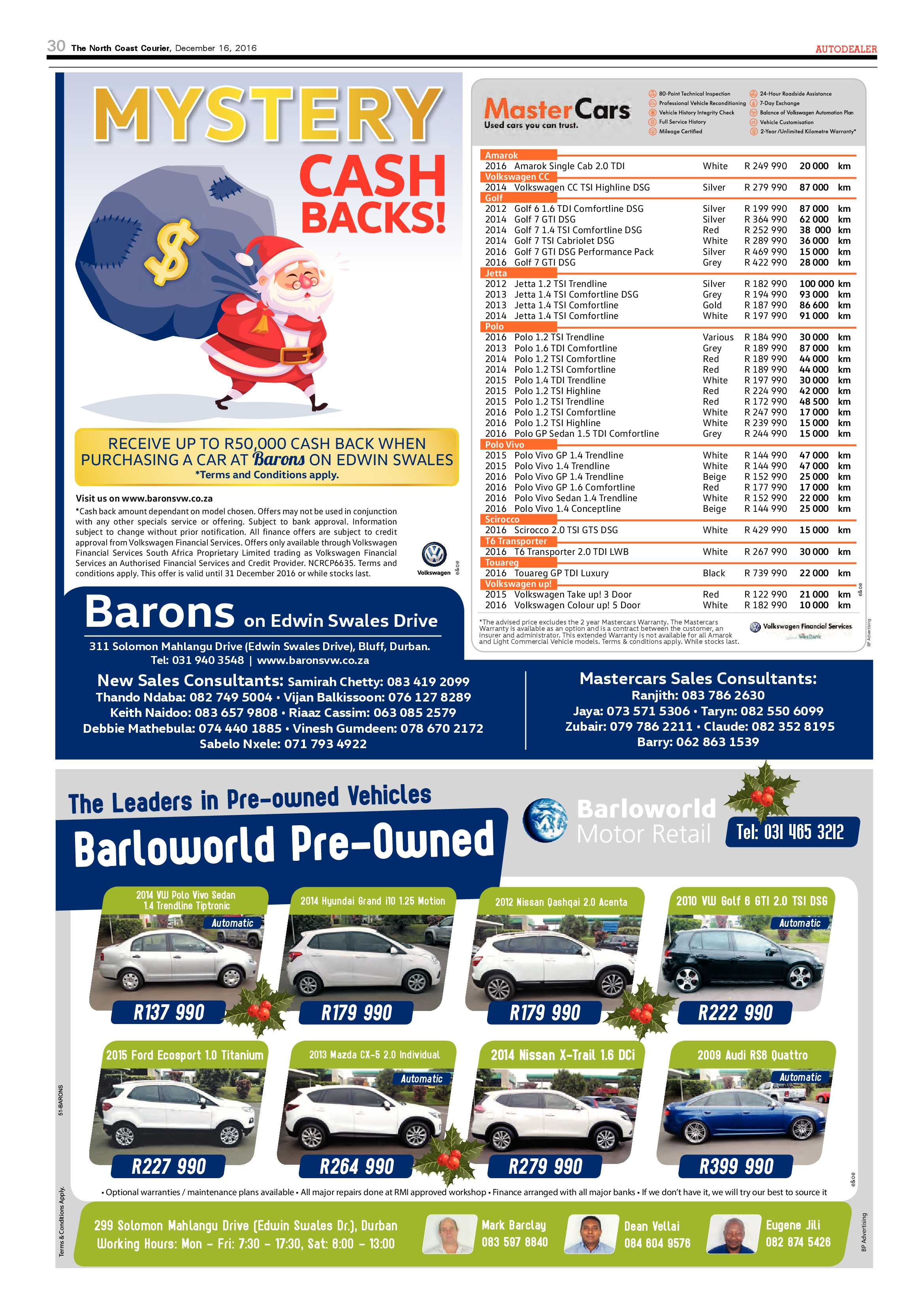 North Coast Courier – 16 December 2016 page 30