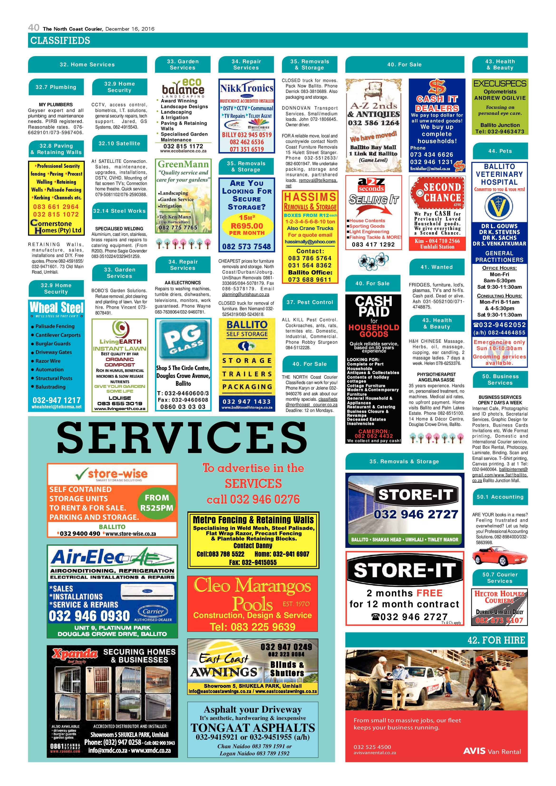 North Coast Courier – 16 December 2016 page 40