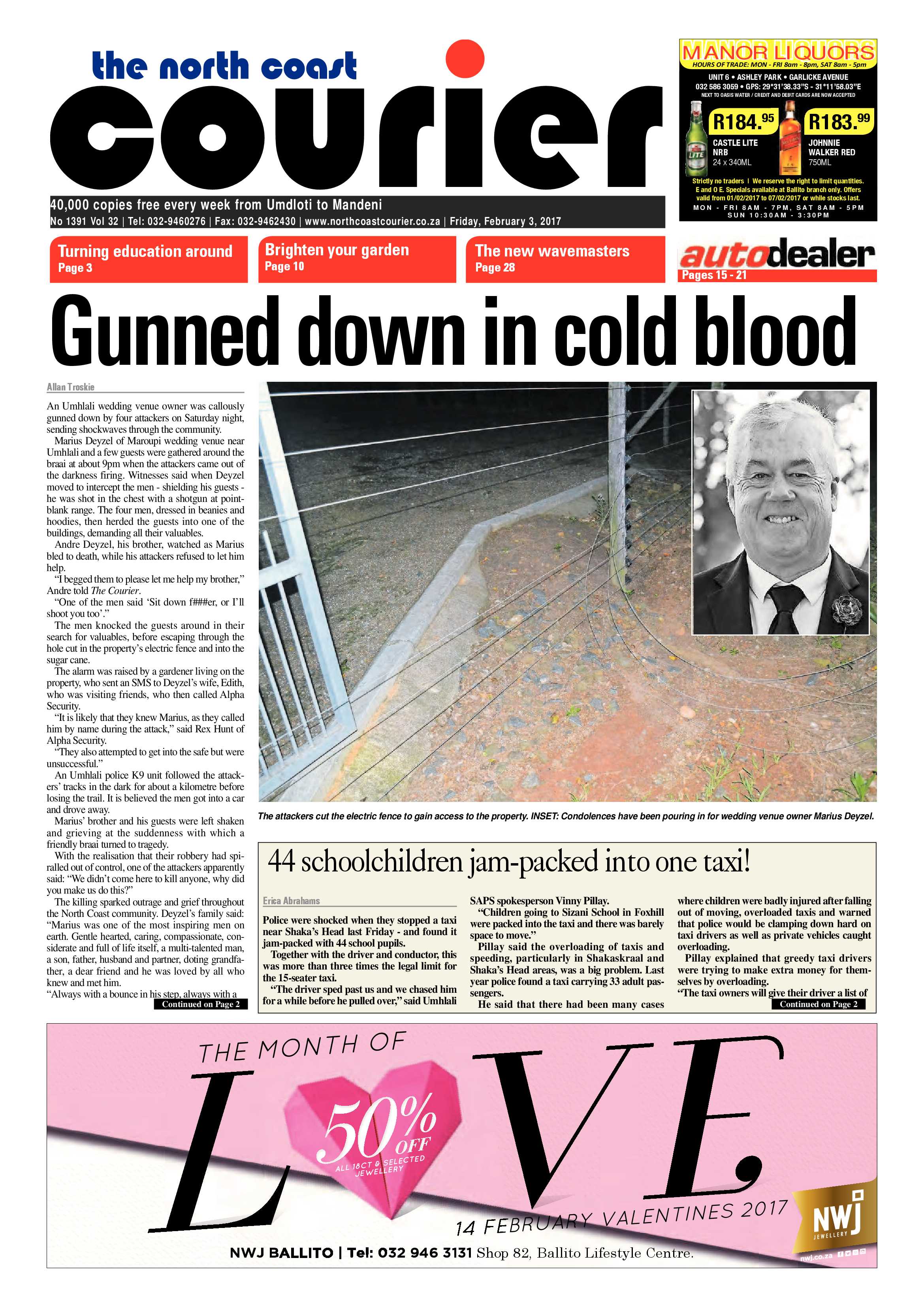 North Coast Courier – 03 February 2017 page 1