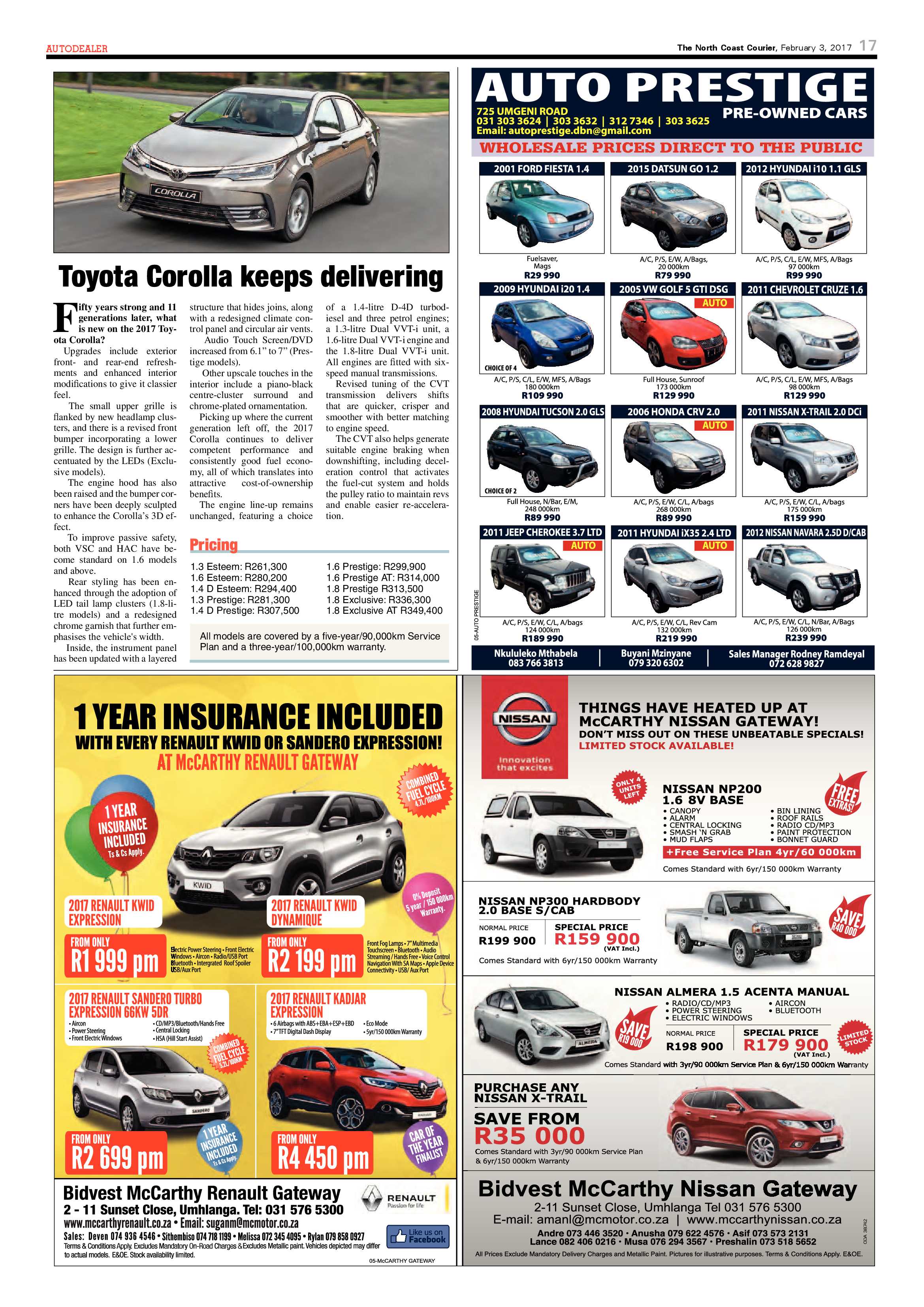 North Coast Courier – 03 February 2017 page 17