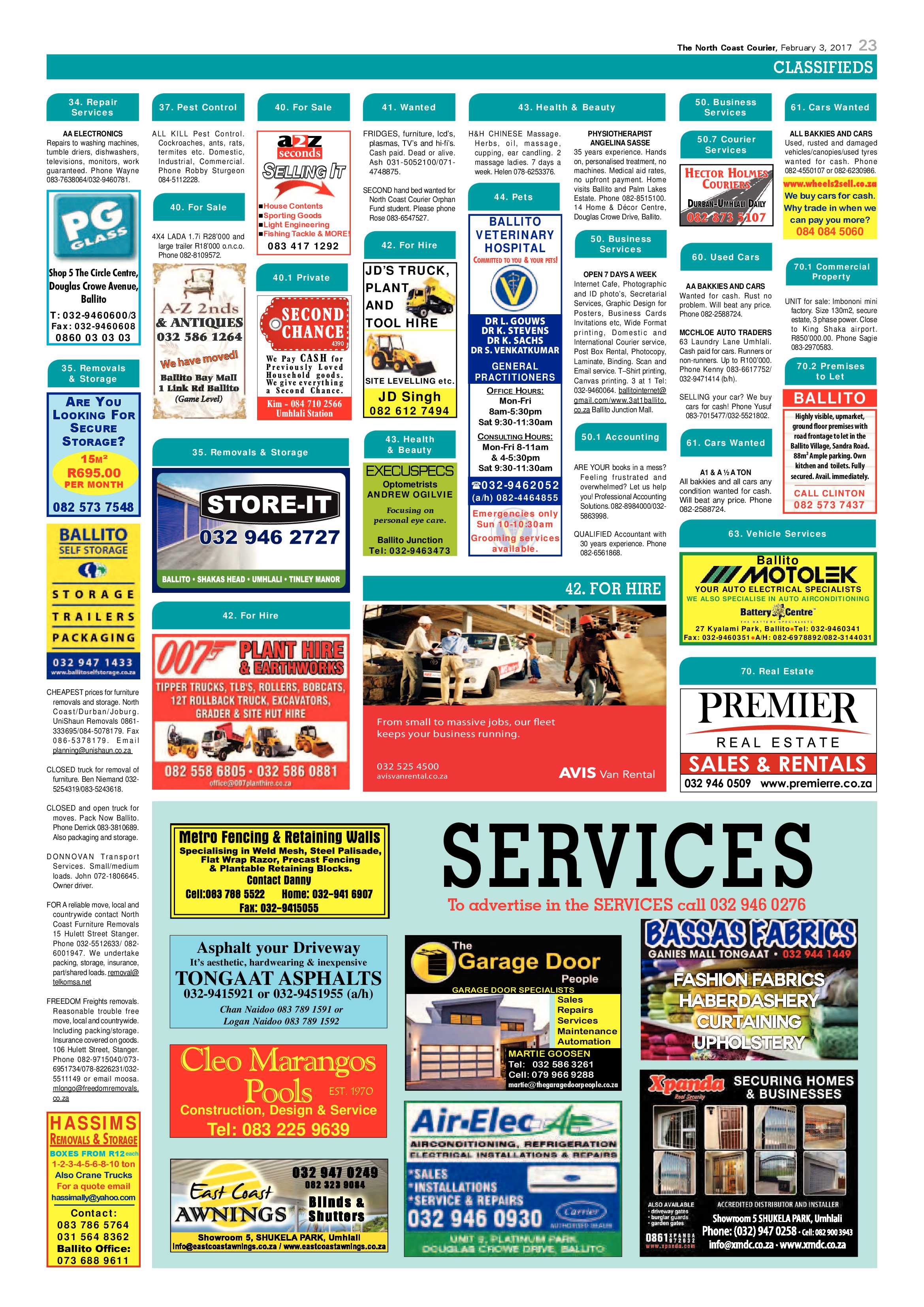 North Coast Courier – 03 February 2017 page 23