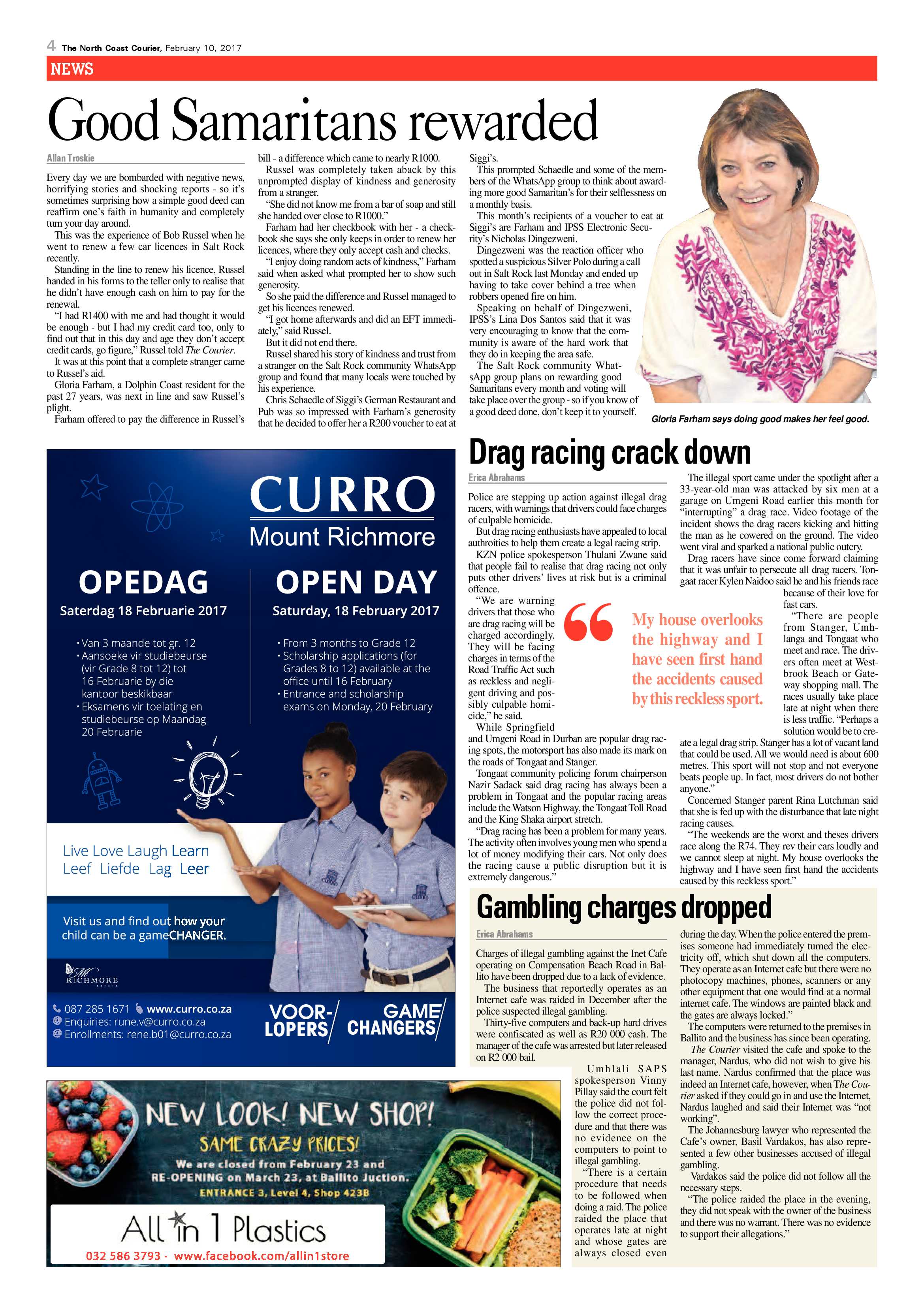 North Coast Courier – 10 February 2017 page 4