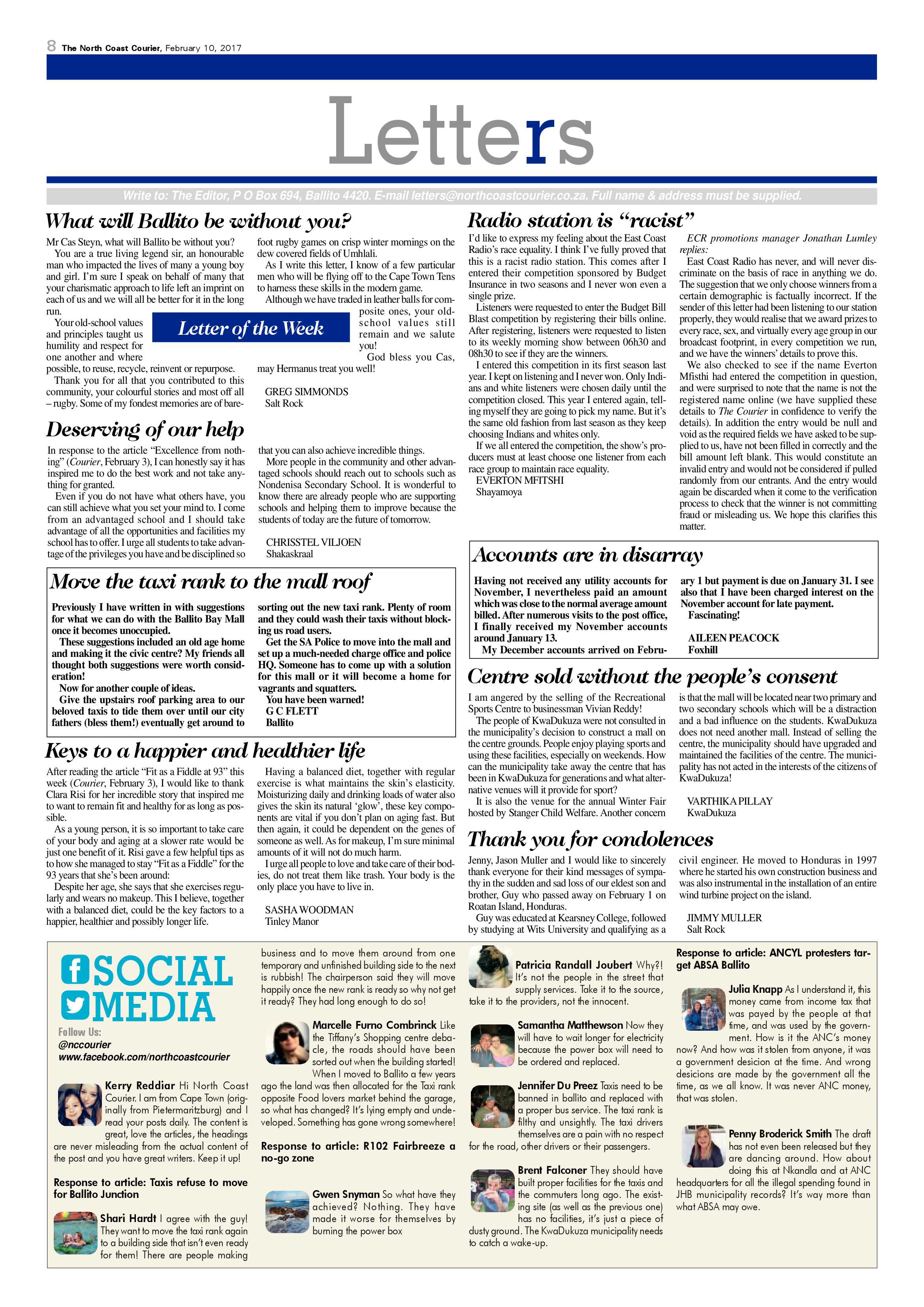 North Coast Courier – 10 February 2017 page 8