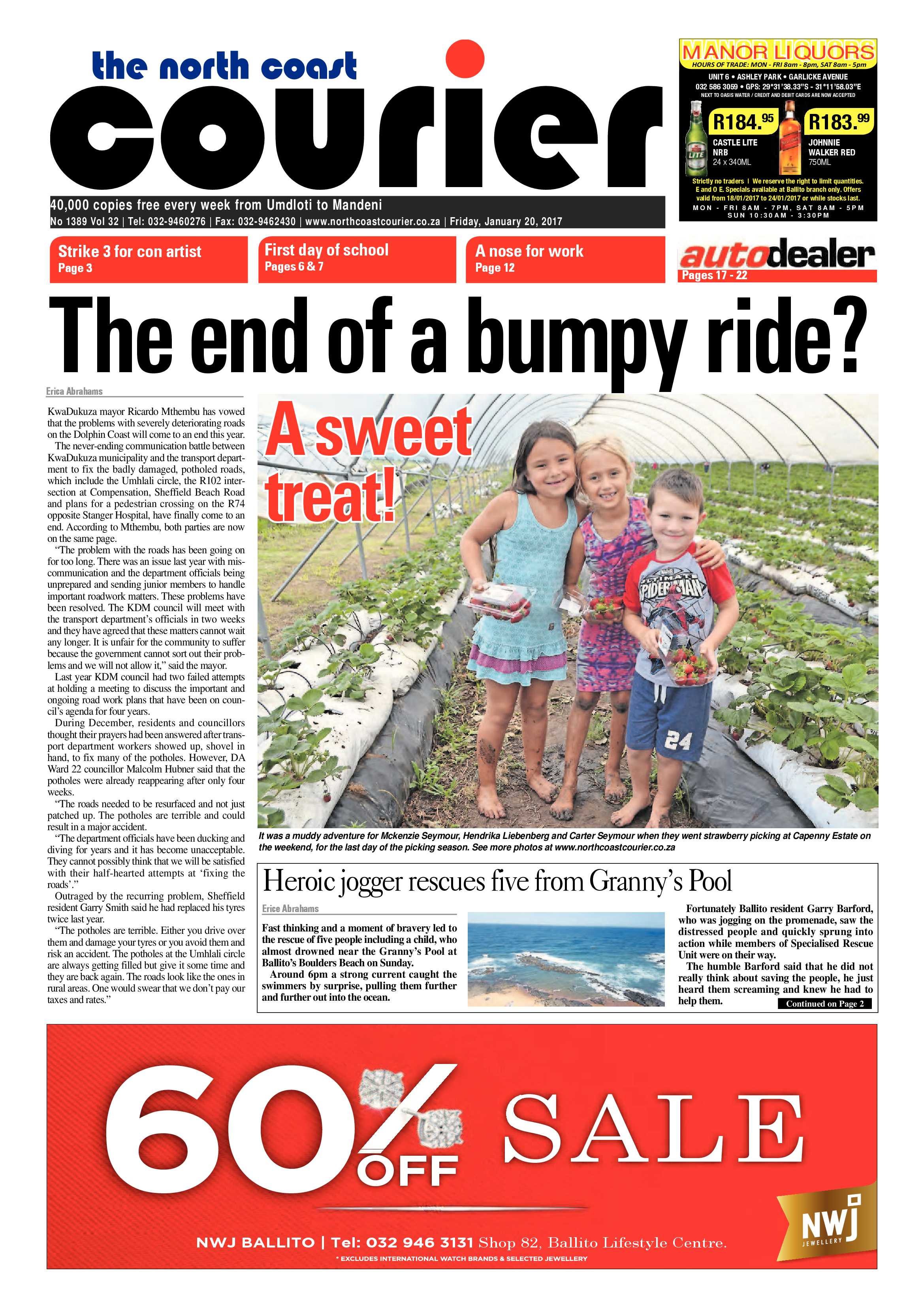 North Coast Courier – 20 January 2017 page 1