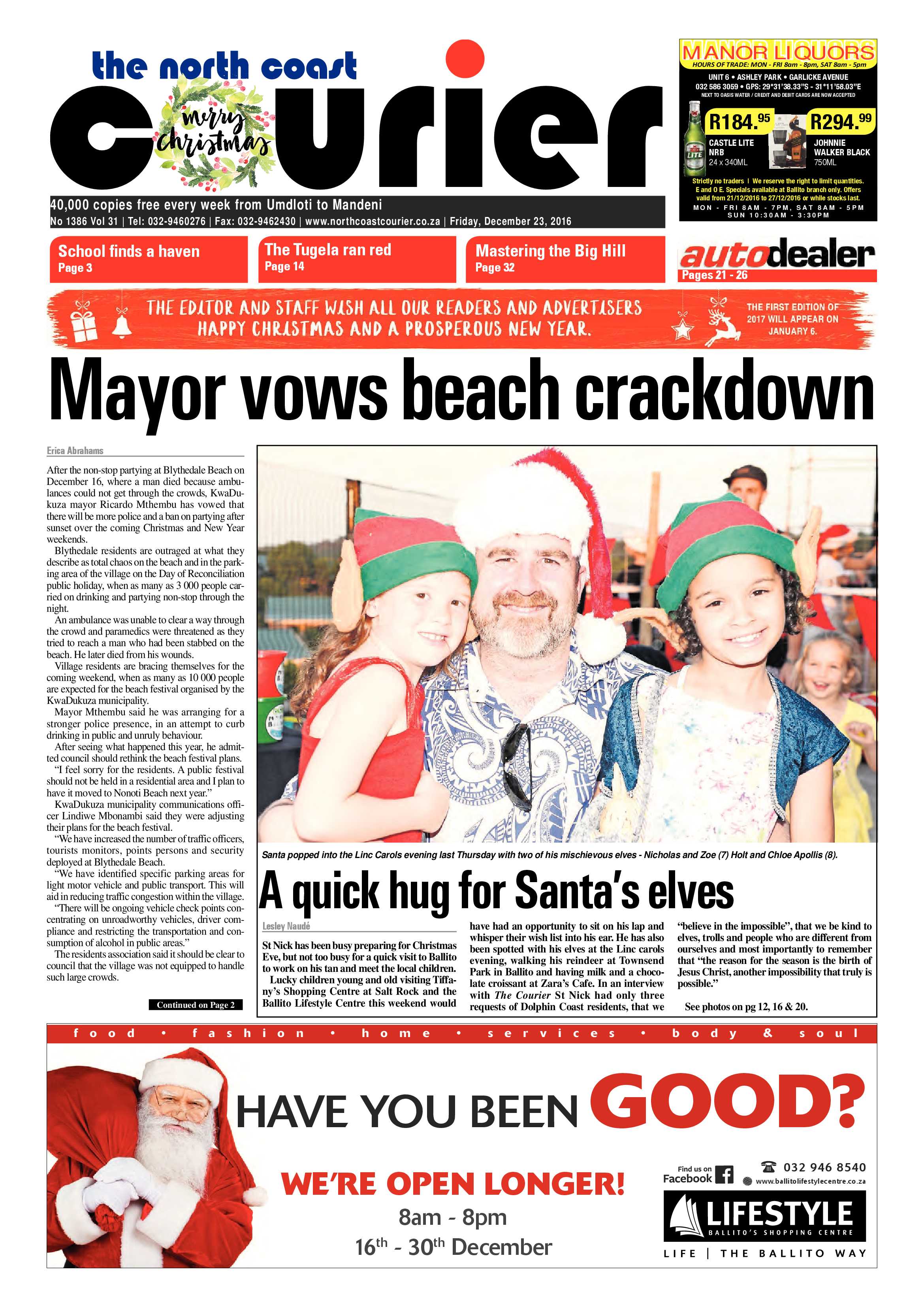 North Coast Courier – 23 December 2016 page 1