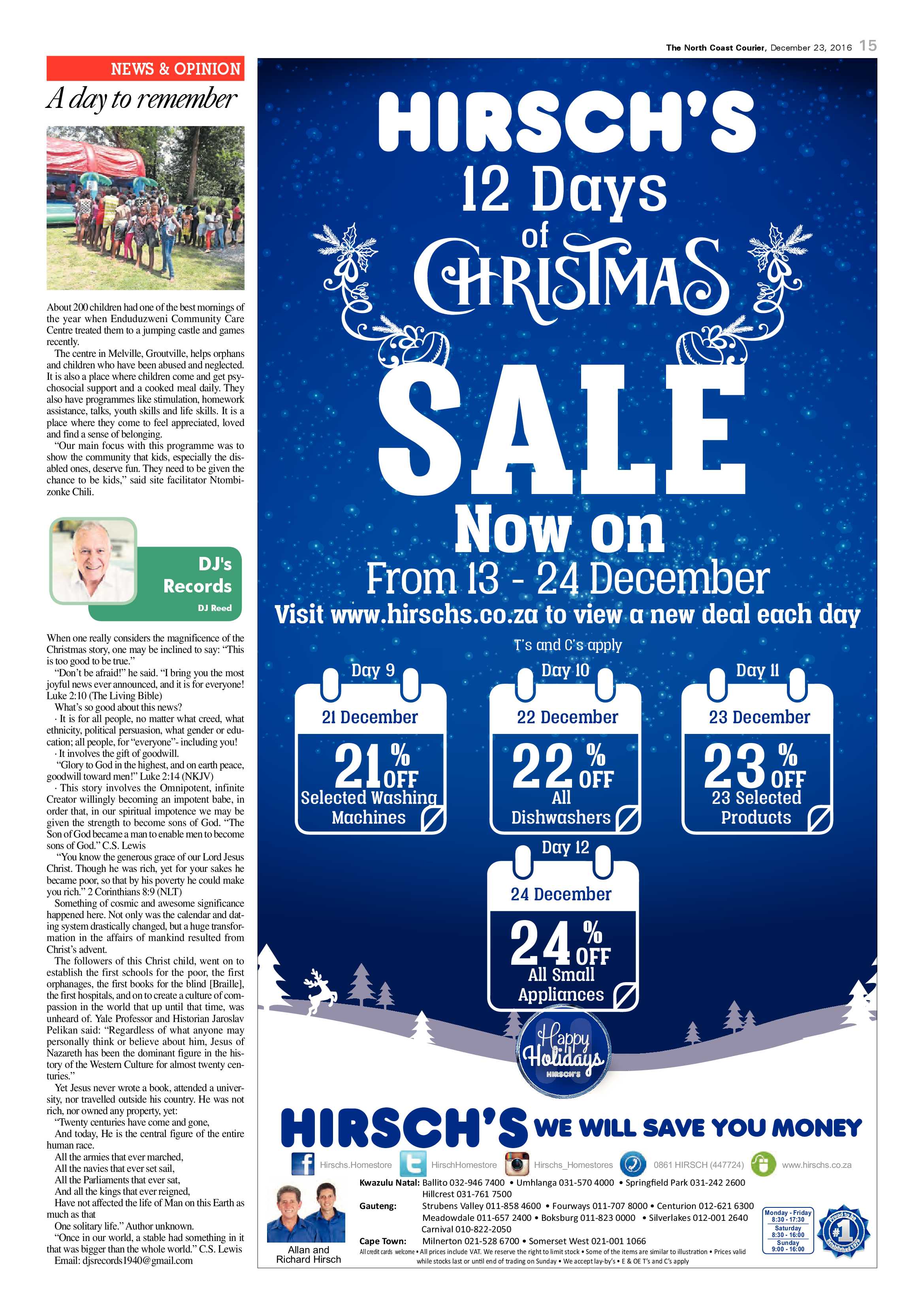 North Coast Courier – 23 December 2016 page 15