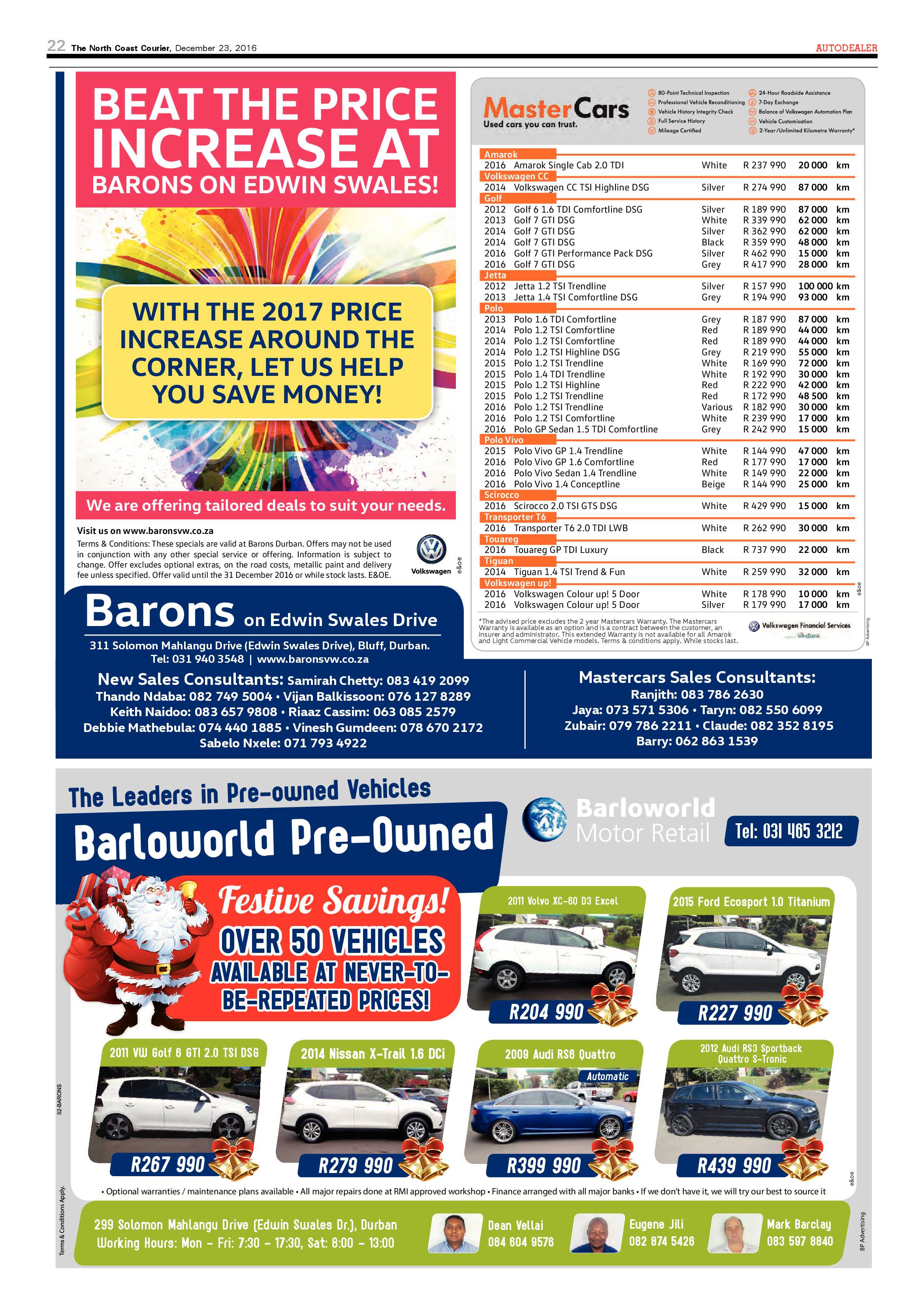 North Coast Courier – 23 December 2016 page 22