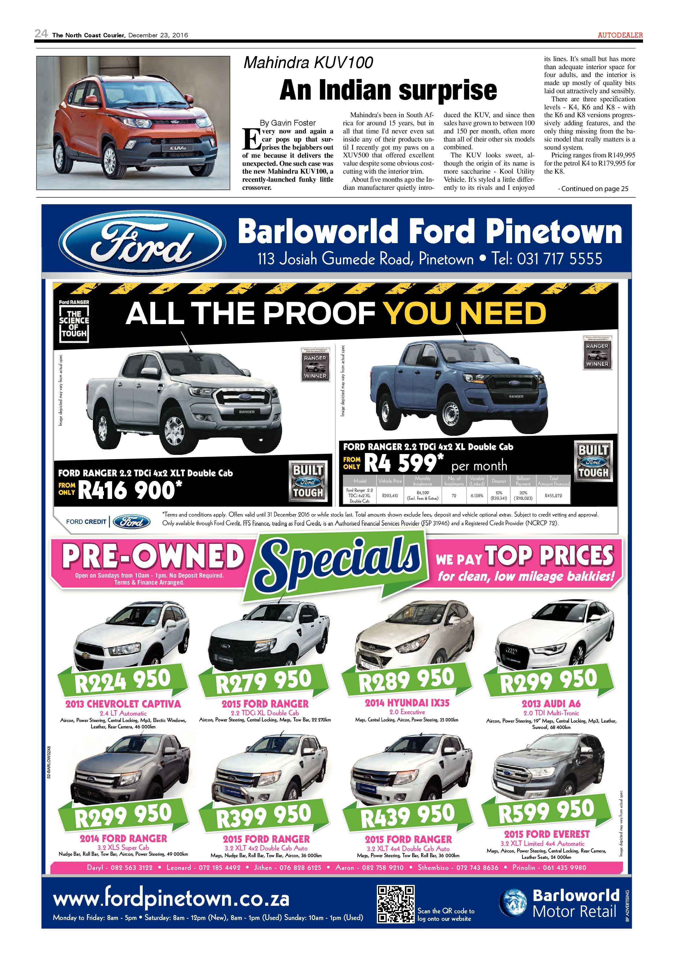 North Coast Courier – 23 December 2016 page 24