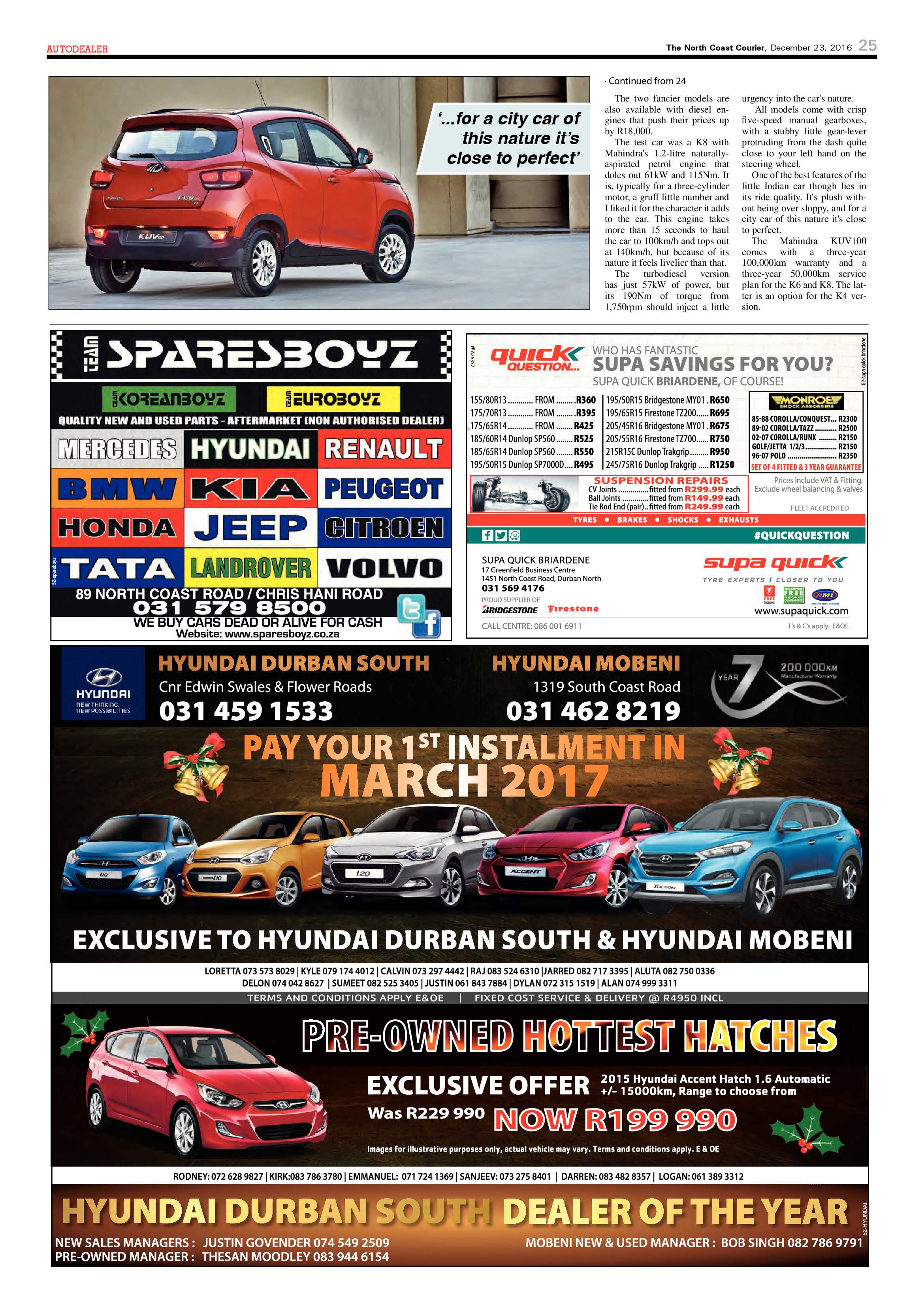North Coast Courier – 23 December 2016 page 25