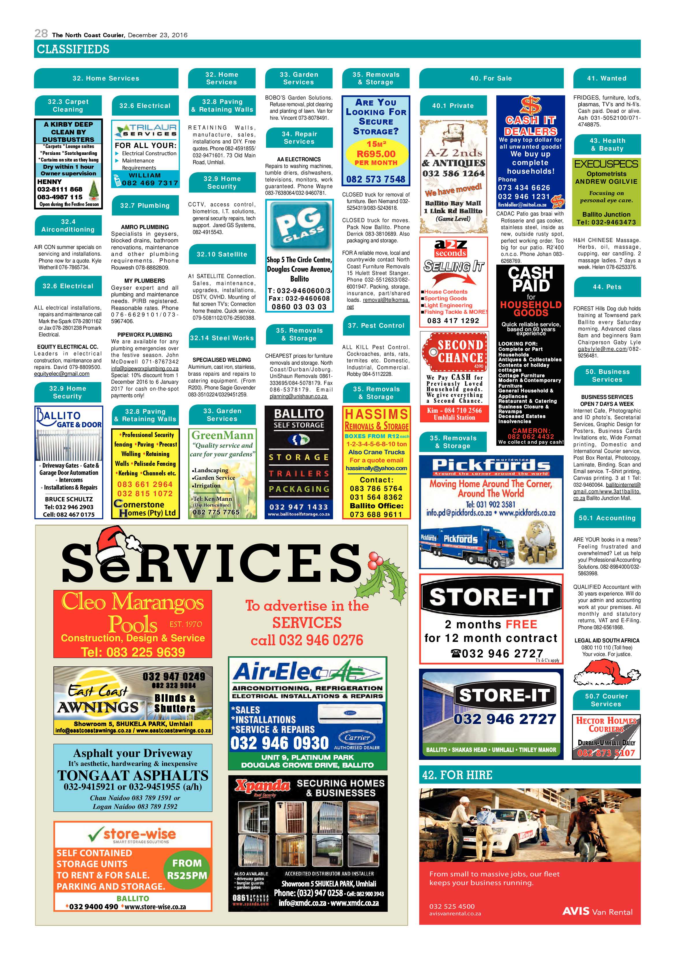 North Coast Courier – 23 December 2016 page 28