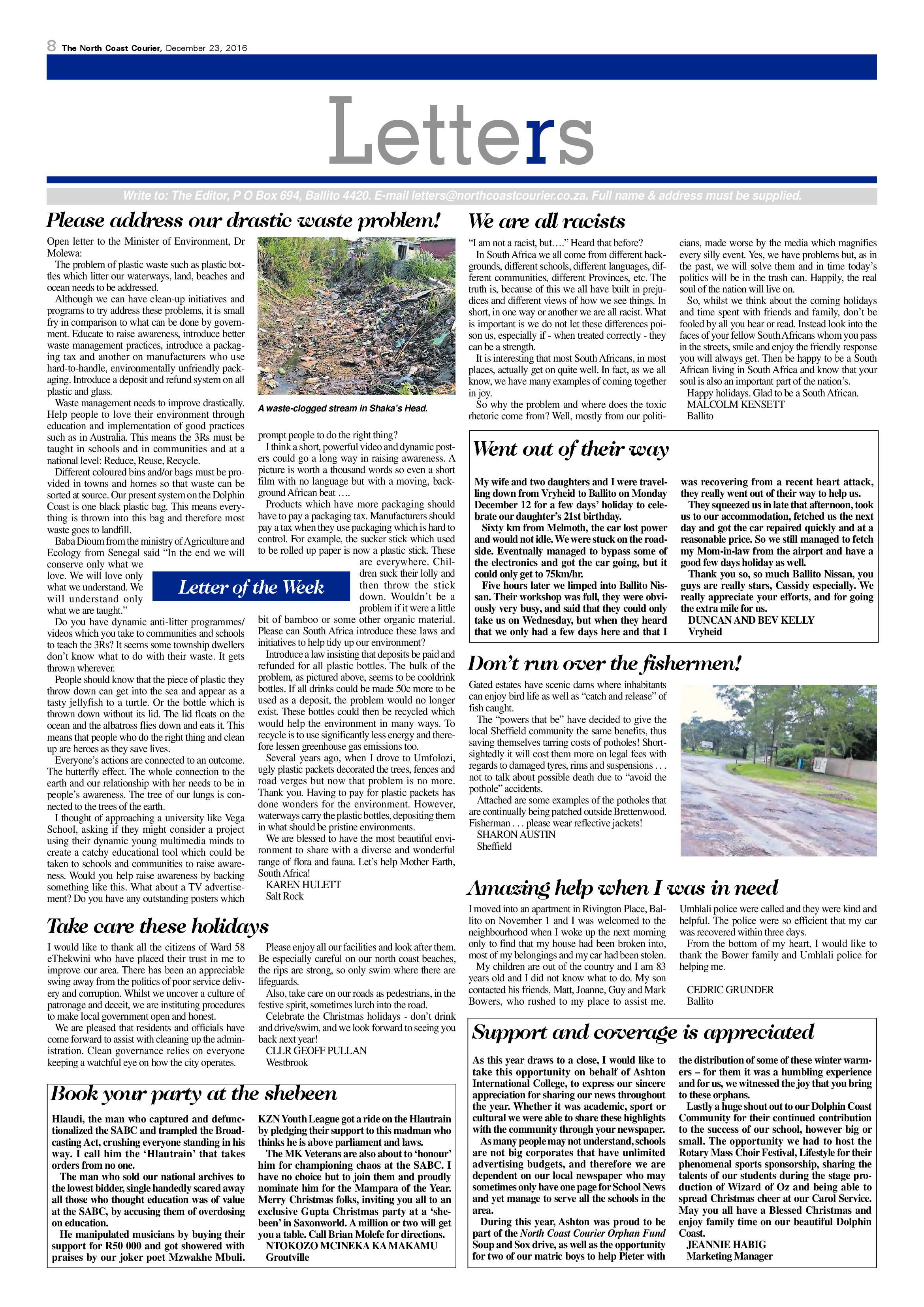 North Coast Courier – 23 December 2016 page 8