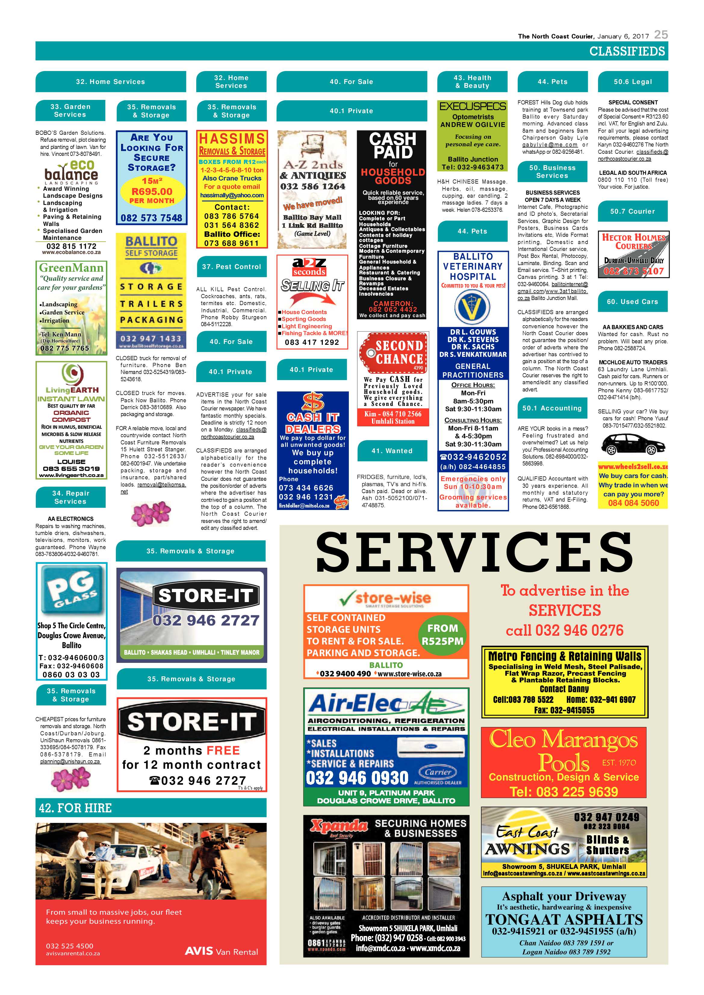 North Coast Courier – 6 January 2017 page 25