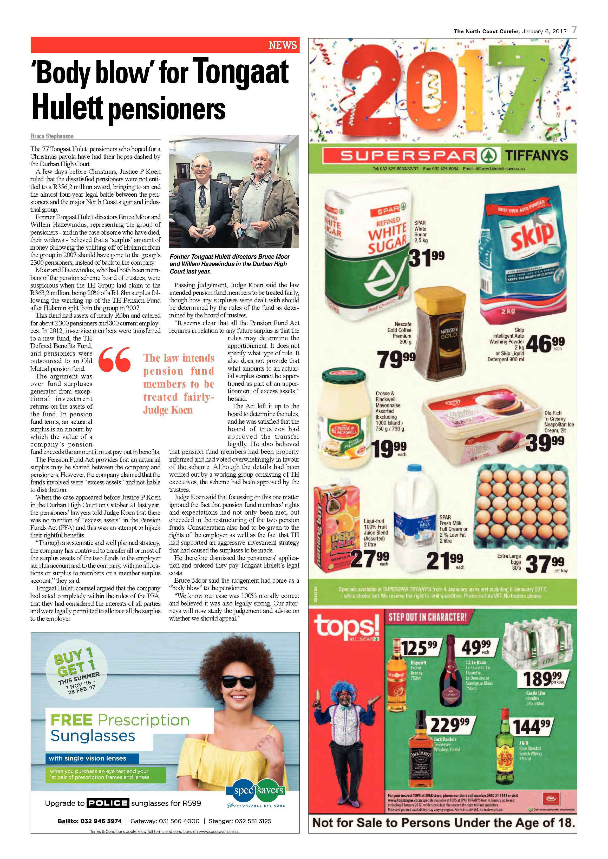North Coast Courier – 6 January 2017 page 7