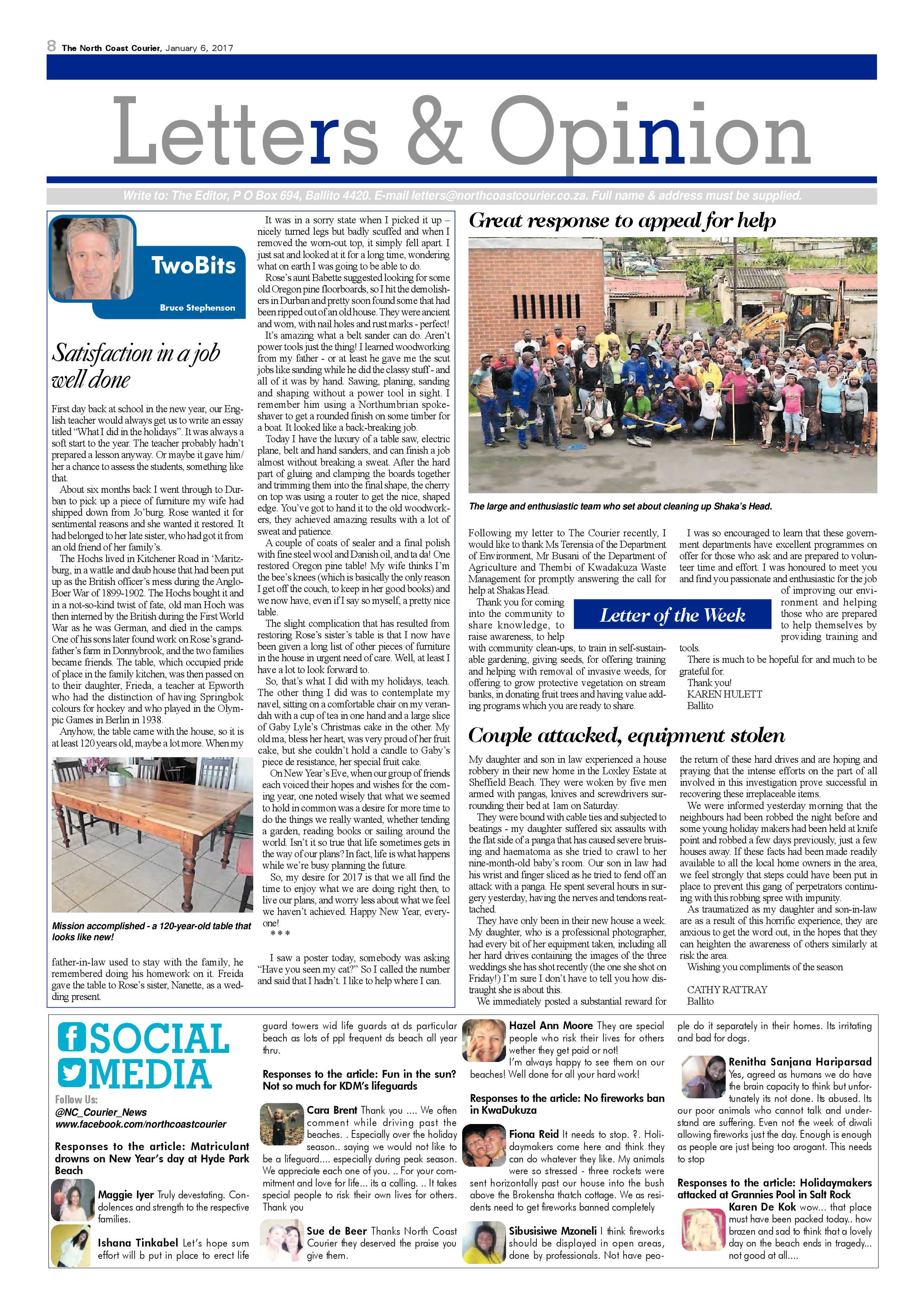 North Coast Courier – 6 January 2017 page 8