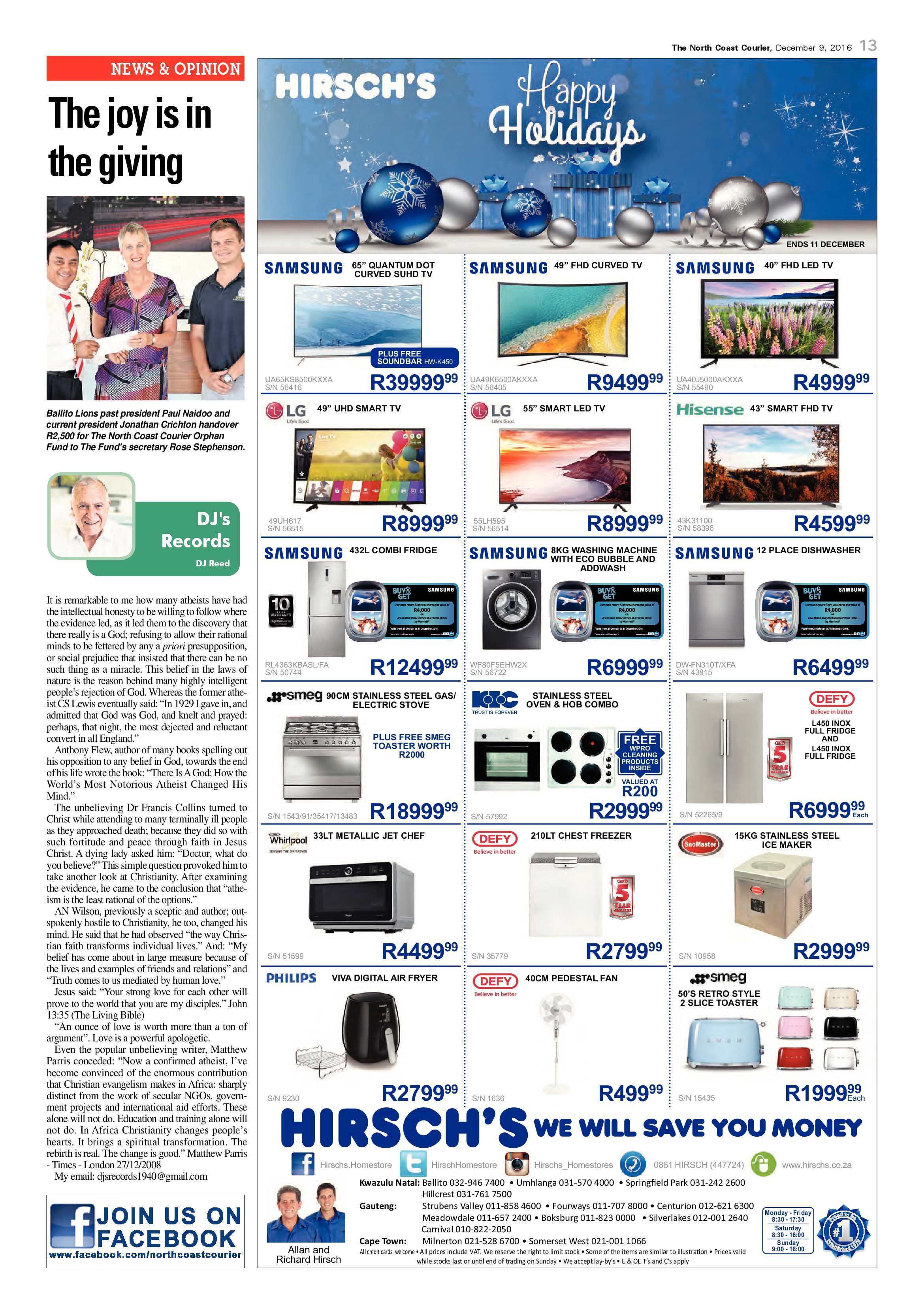 North Coast Courier – 09 December 2016 page 13