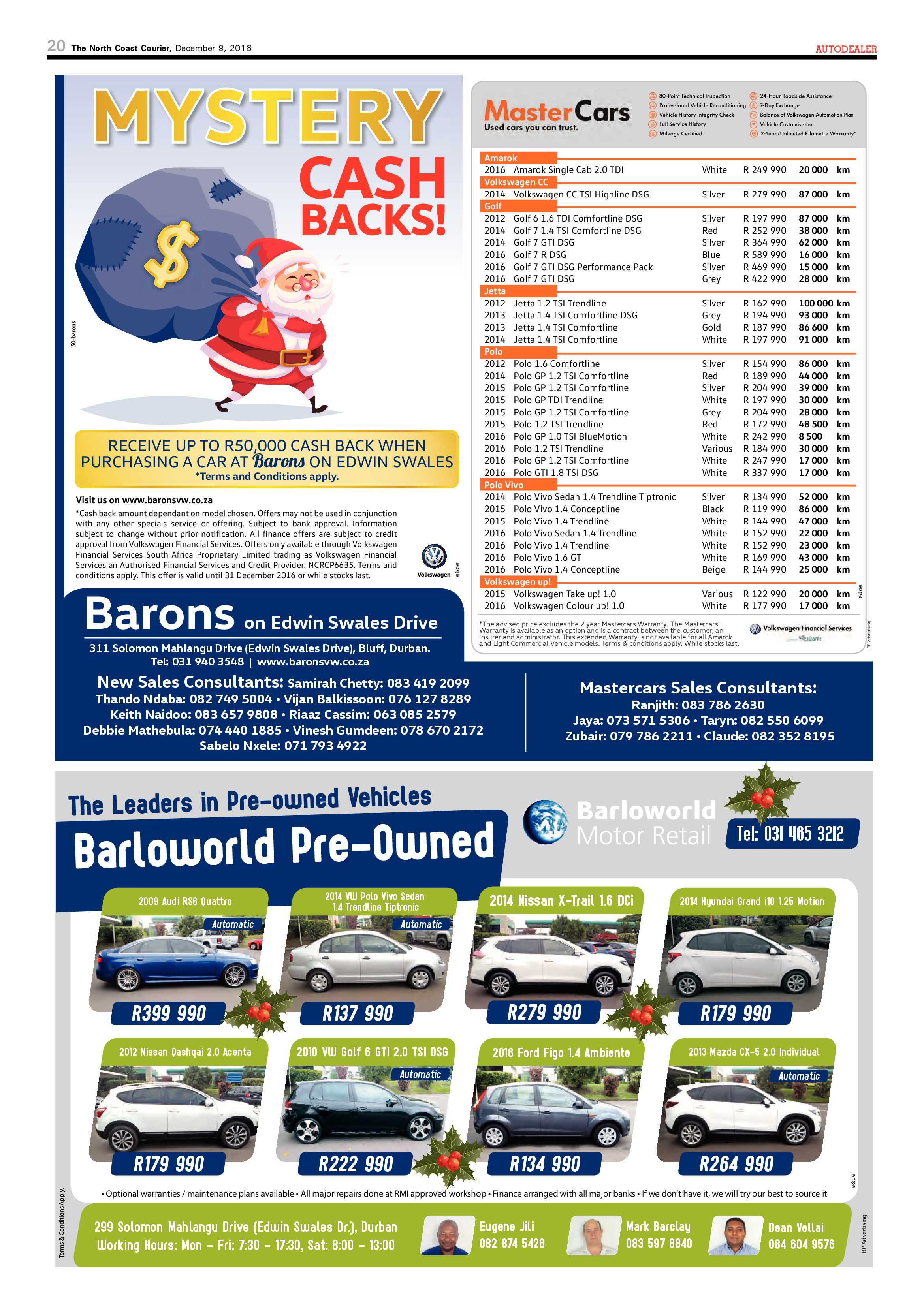North Coast Courier – 09 December 2016 page 20