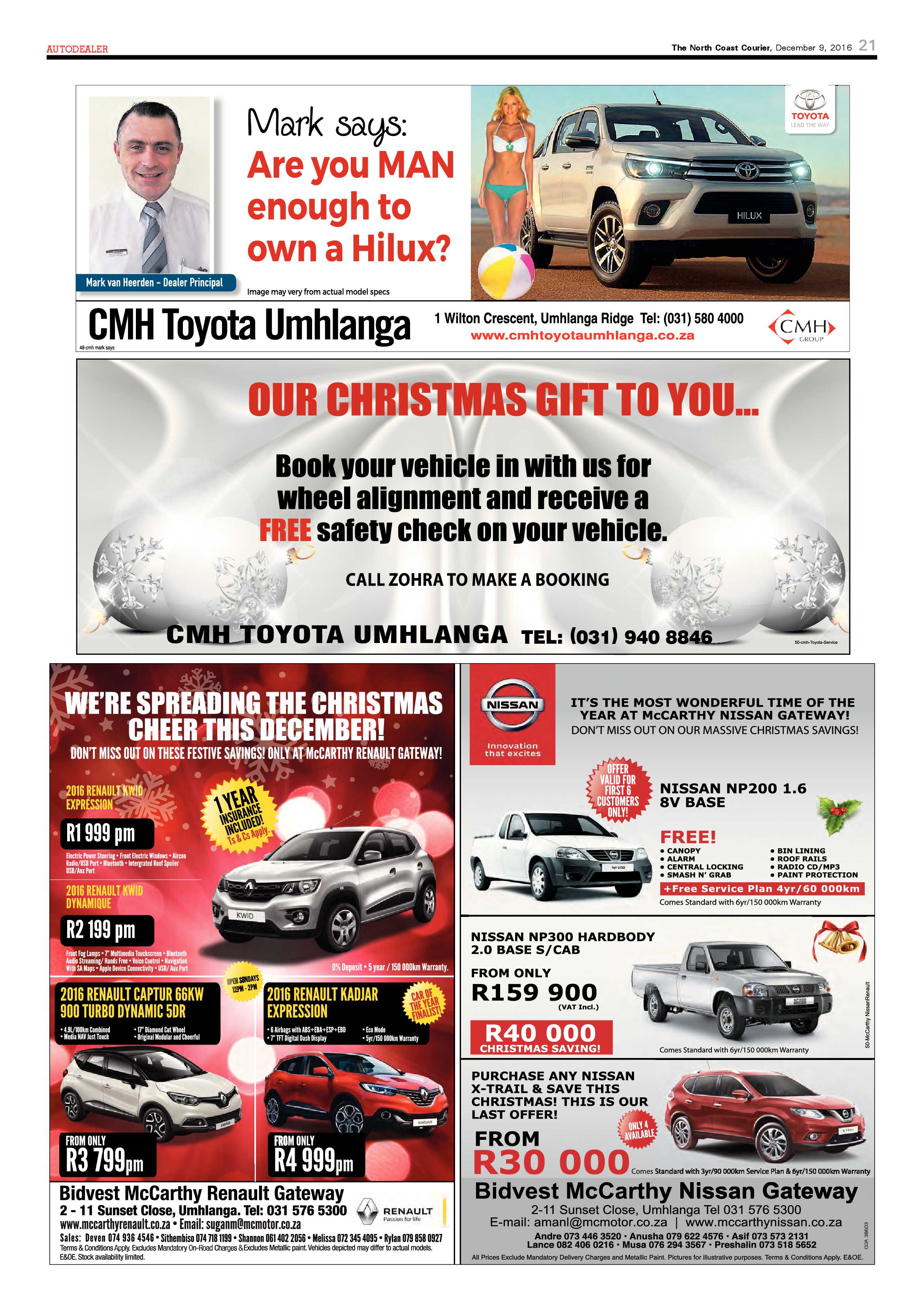 North Coast Courier – 09 December 2016 page 21
