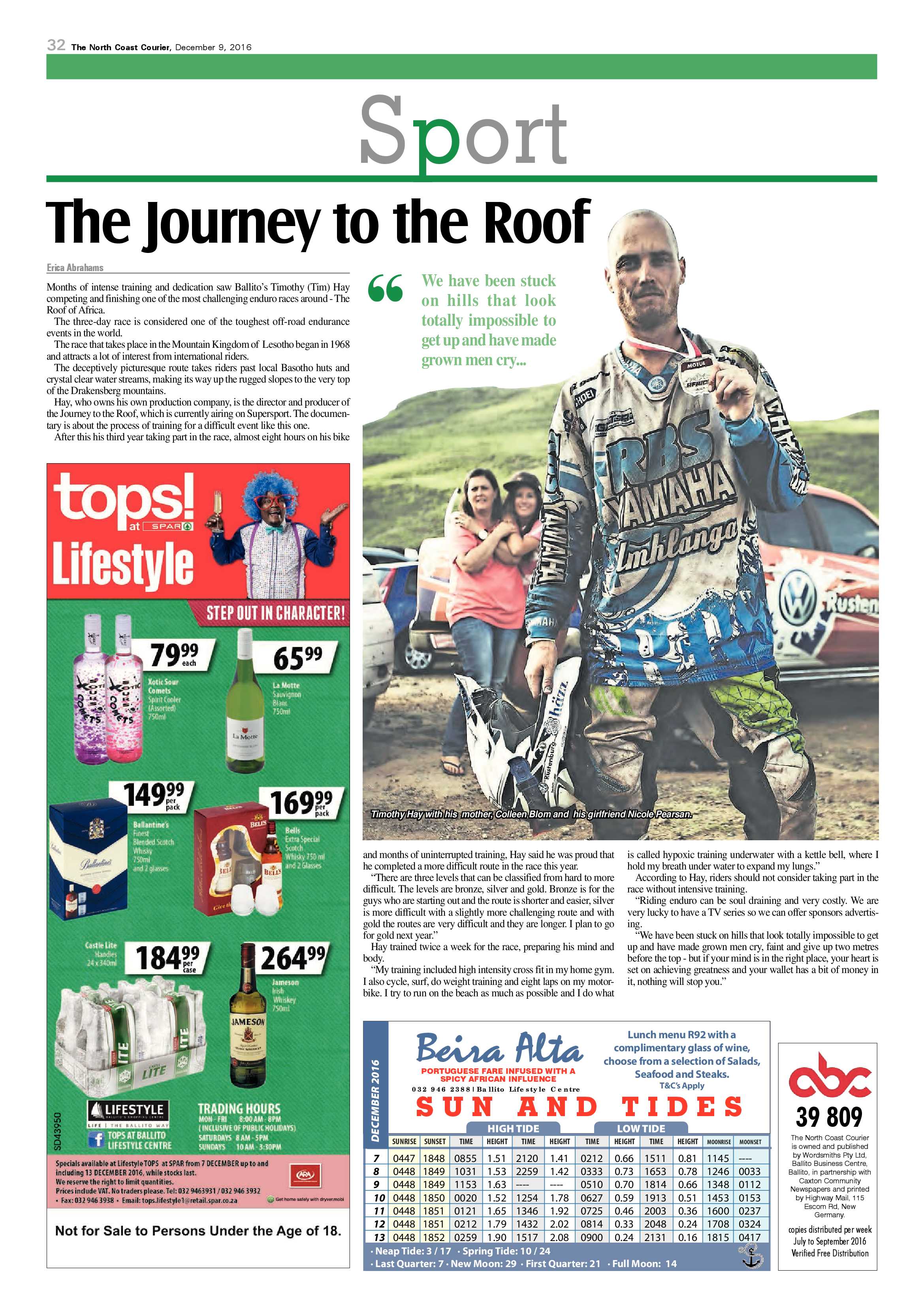 North Coast Courier – 09 December 2016 page 32