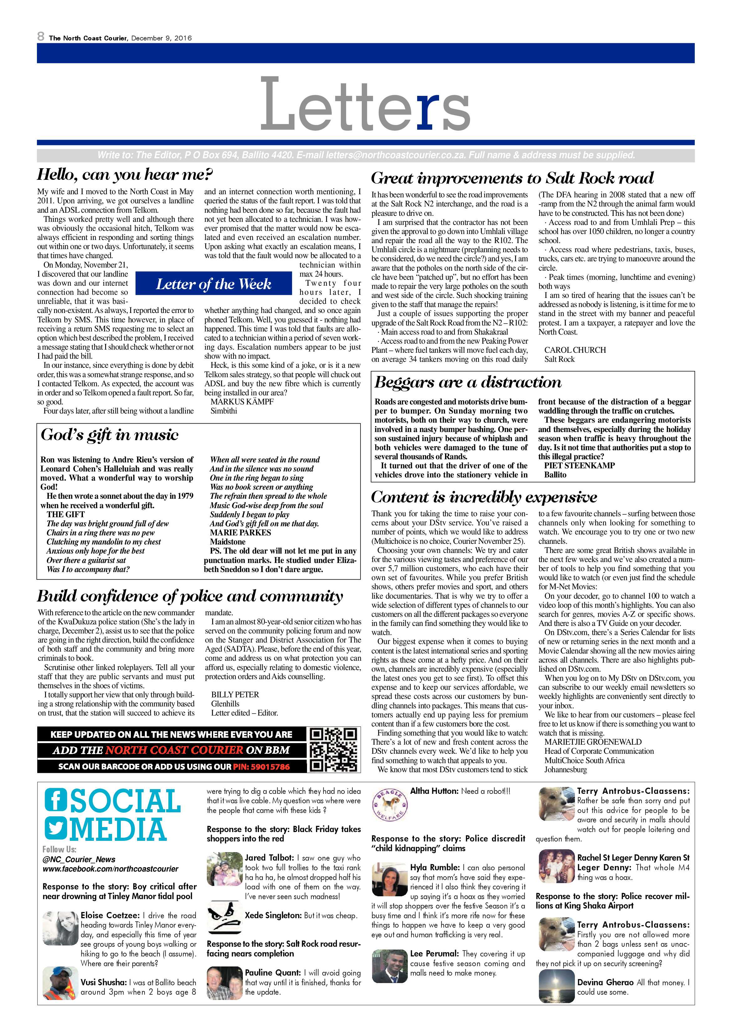 North Coast Courier – 09 December 2016 page 8