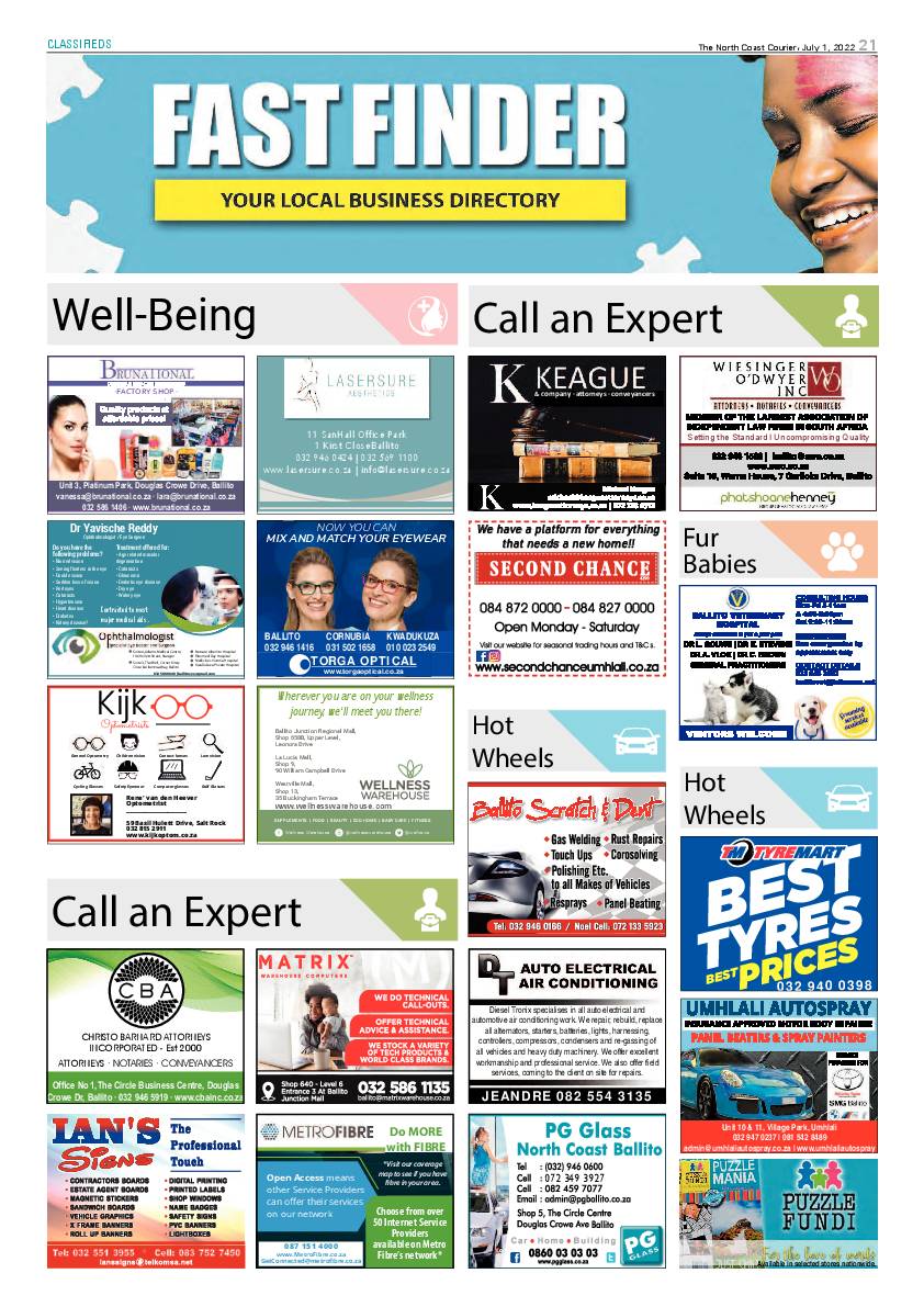 North Coast Courier 01 July 2022 page 21