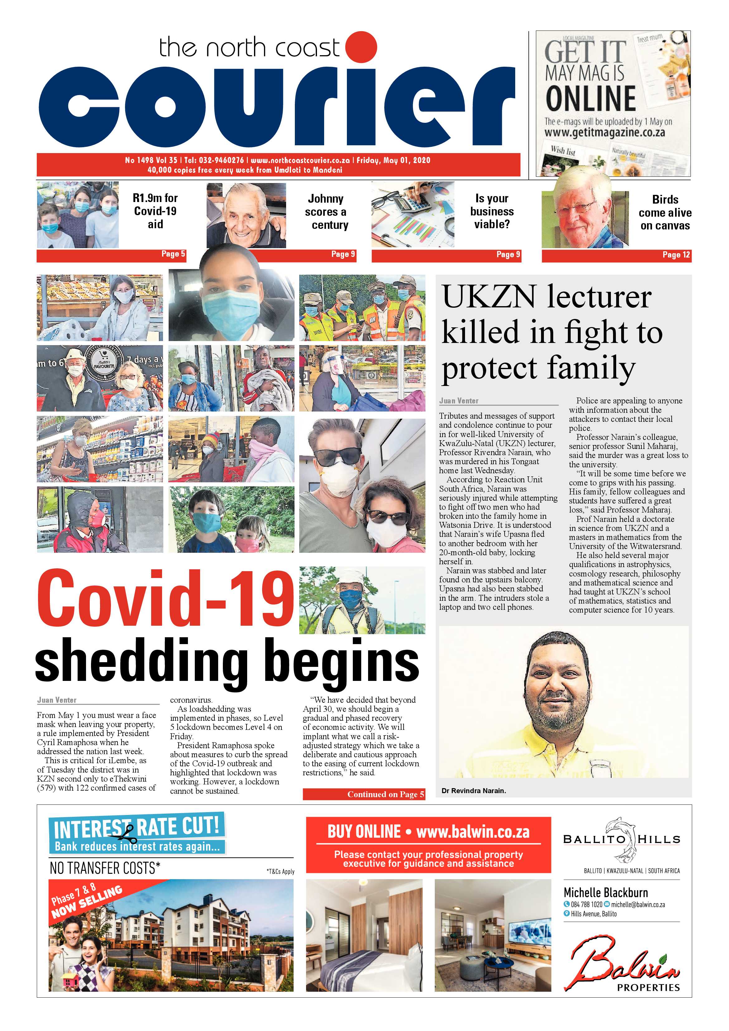 North Coast Courier 01 May 2020 page 1