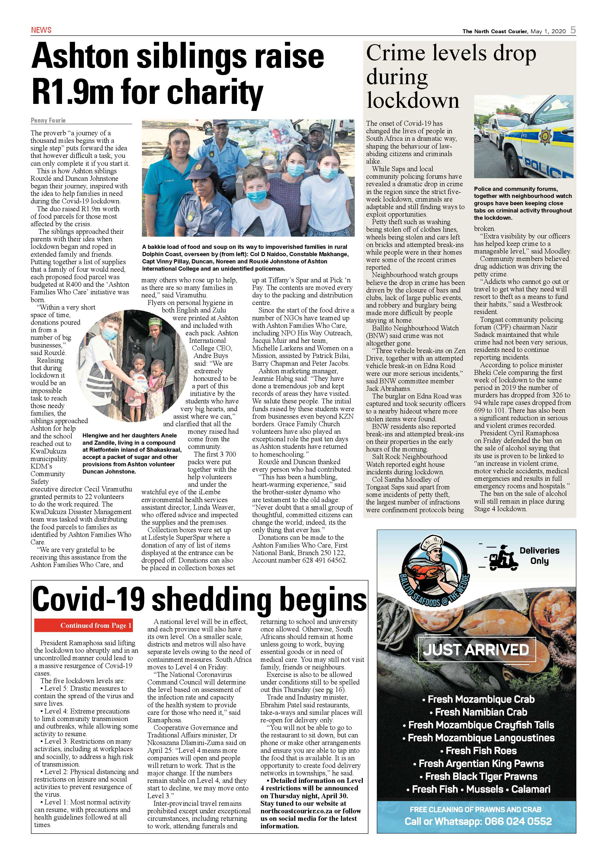 North Coast Courier 01 May 2020 page 5