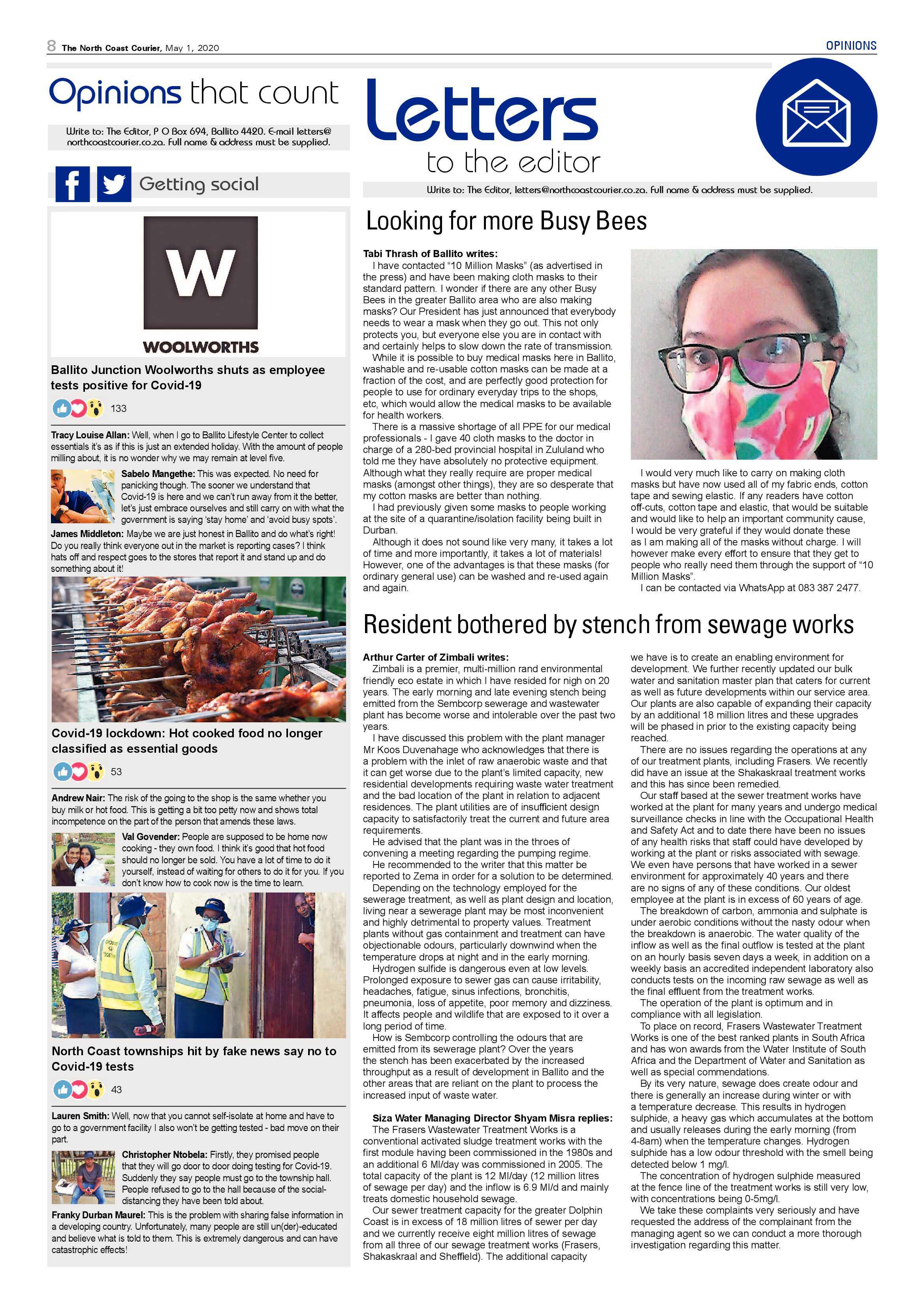North Coast Courier 01 May 2020 page 8