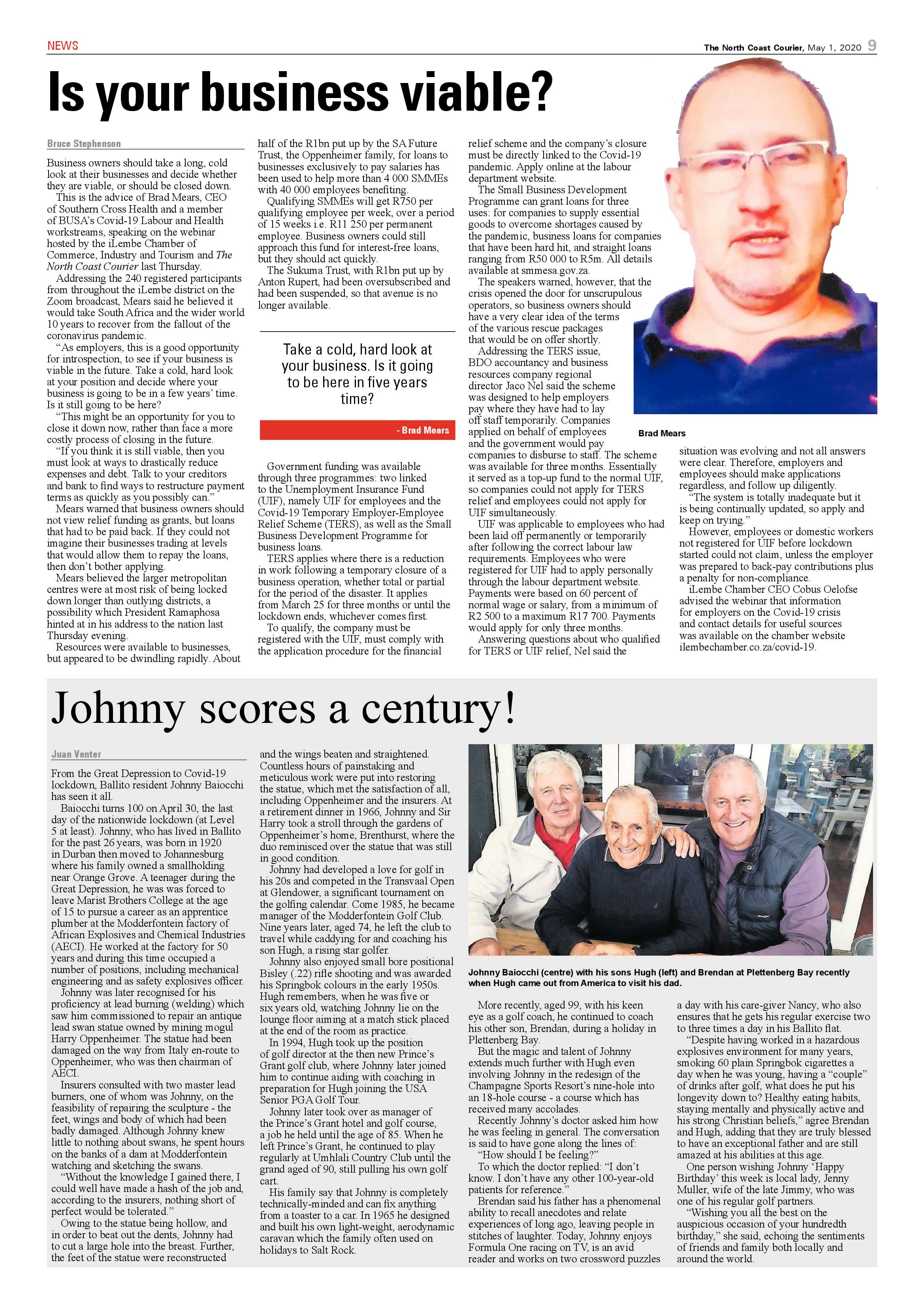 North Coast Courier 01 May 2020 page 9