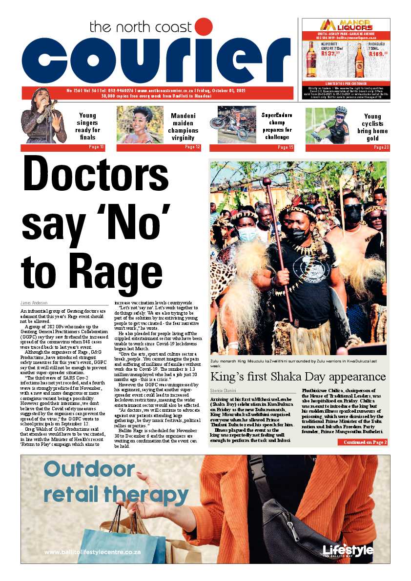 North Coast Courier 01 October 2021 page 1