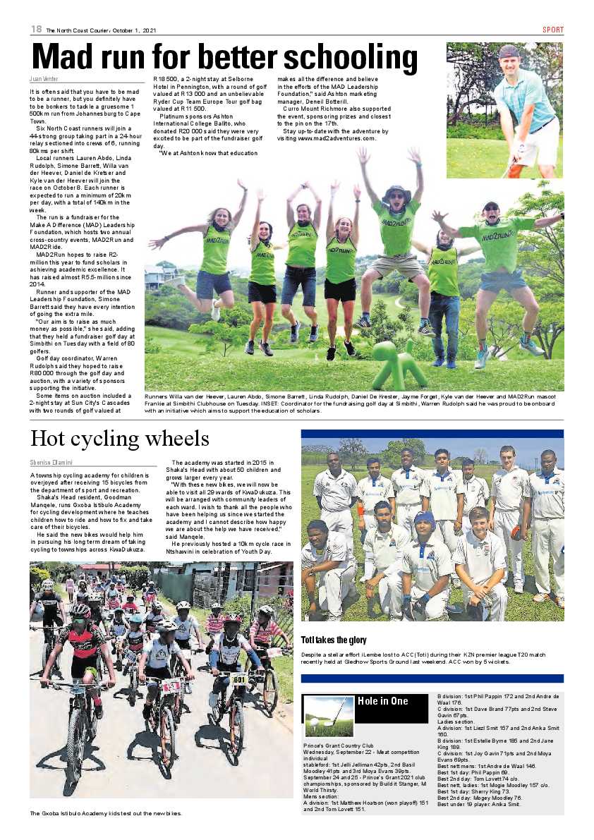 North Coast Courier 01 October 2021 page 18