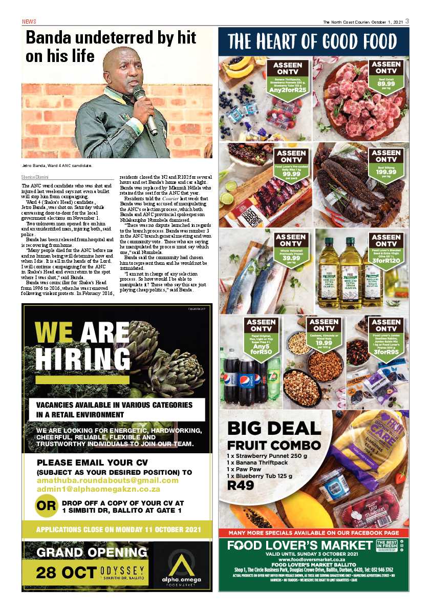 North Coast Courier 01 October 2021 page 3