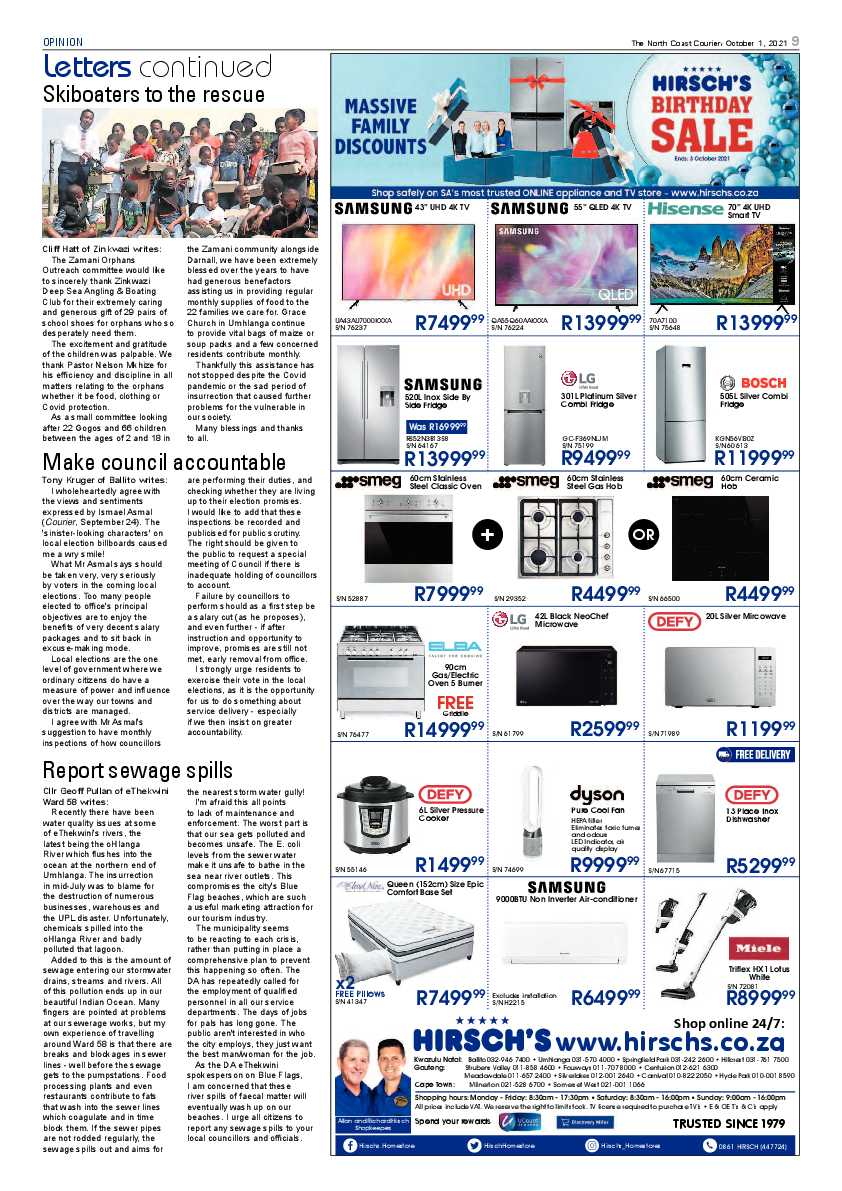 North Coast Courier 01 October 2021 page 9