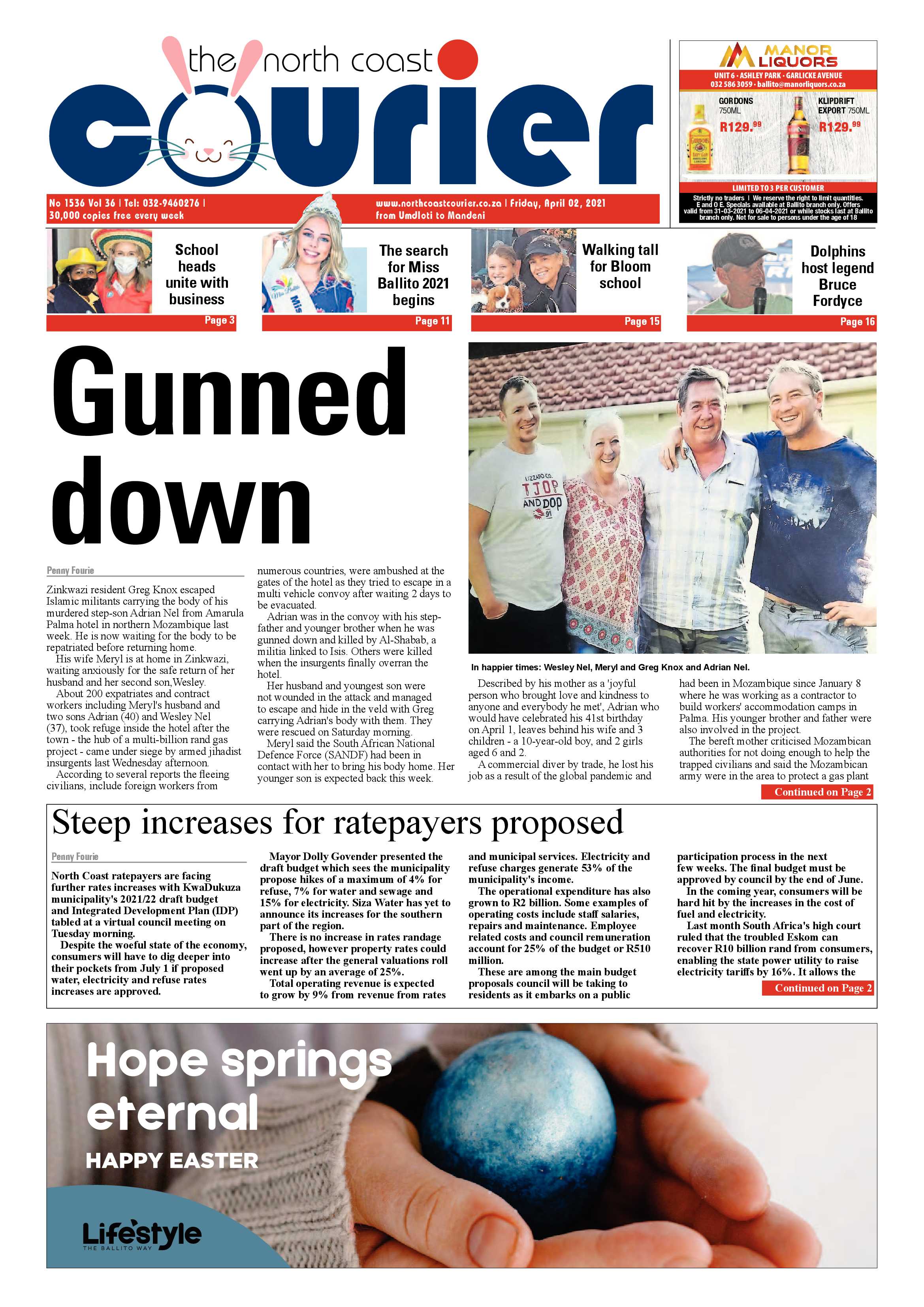 North Coast Courier 02 April 2021 page 1