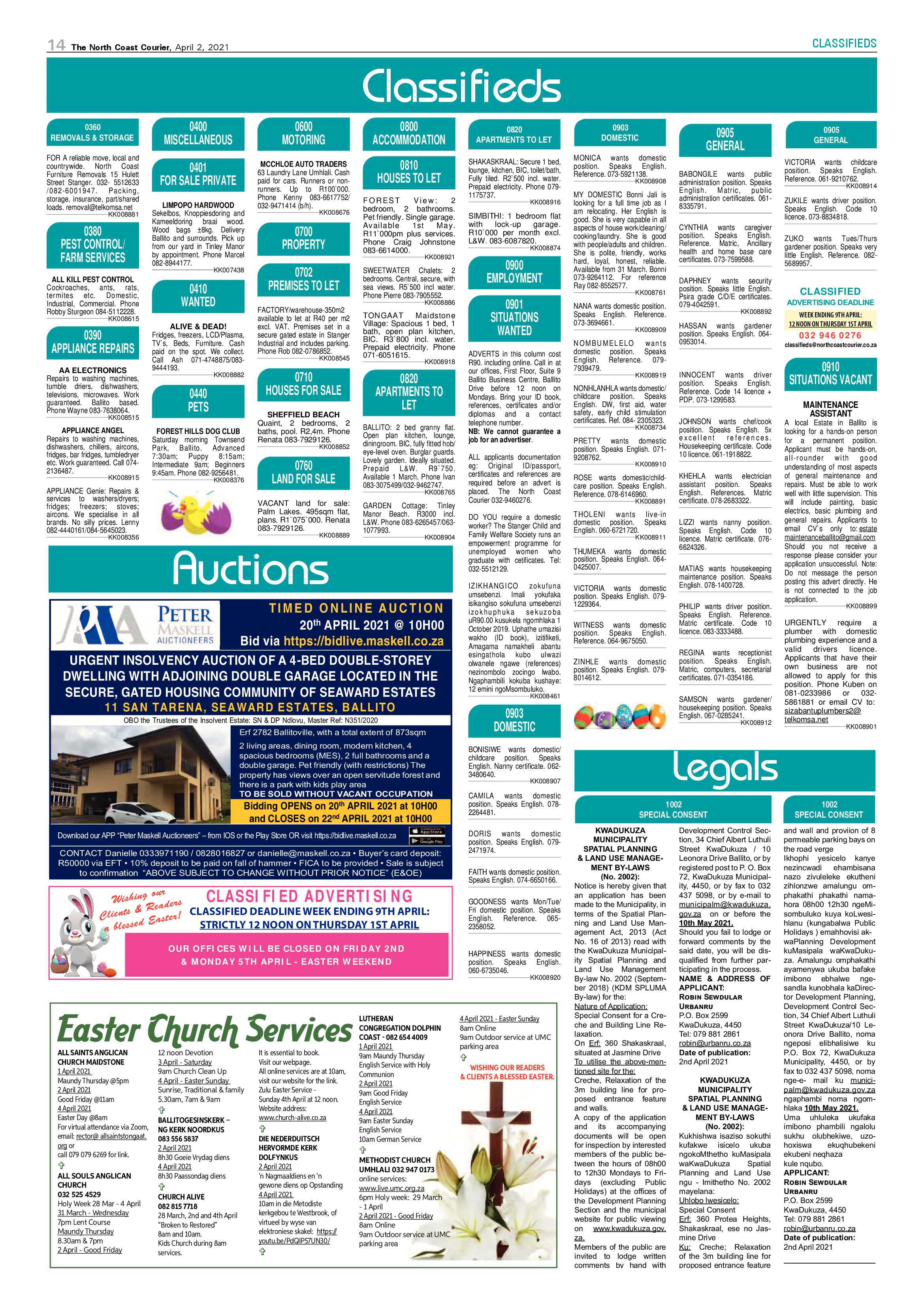 North Coast Courier 02 April 2021 page 14