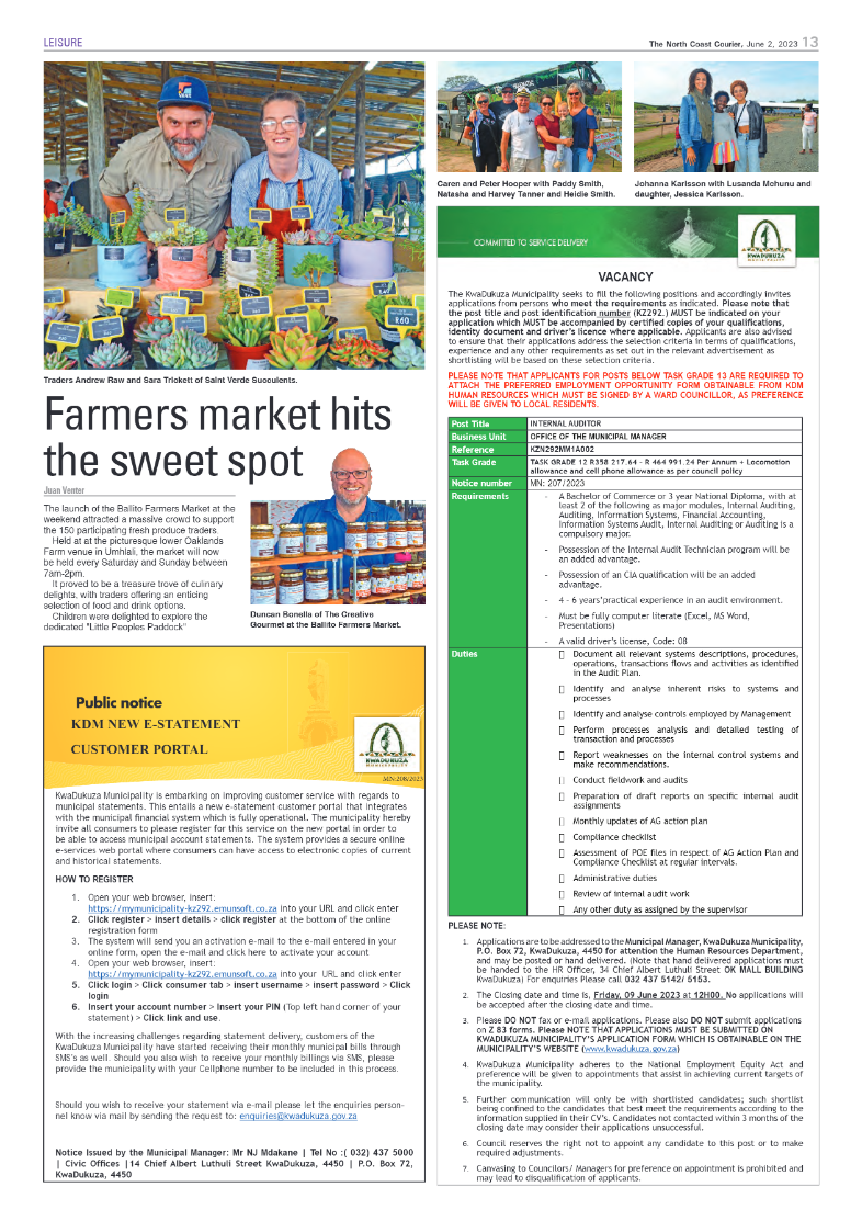 North Coast Courier 02 June 2023 page 13