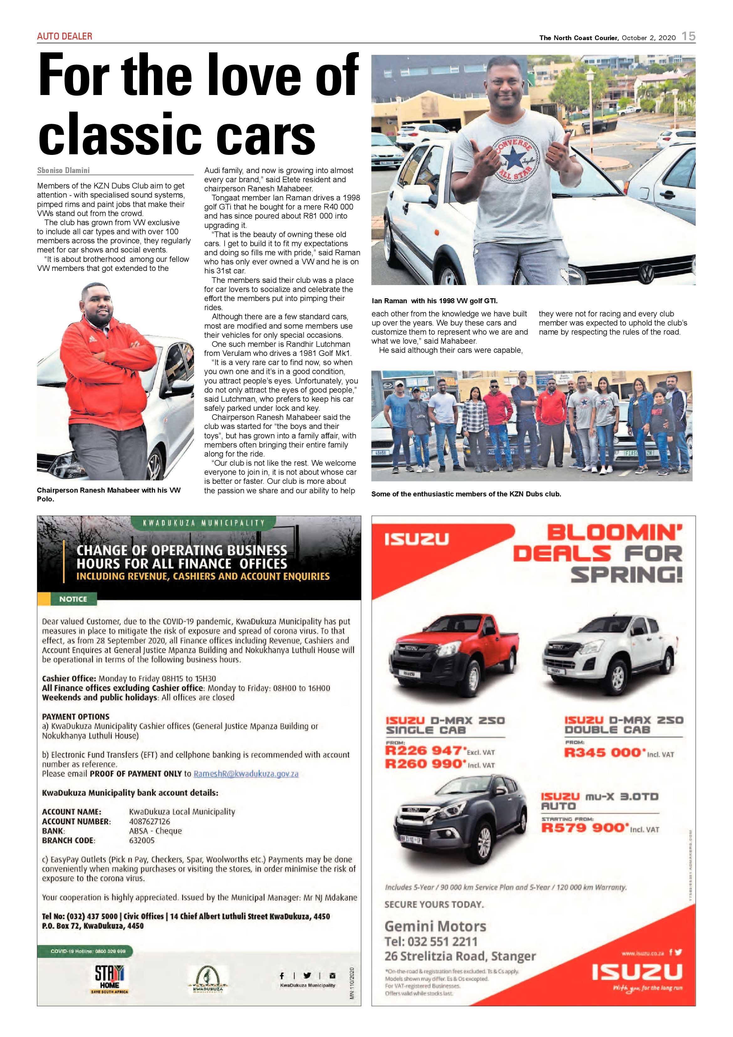 North Coast Courier 02 October 2020 page 15
