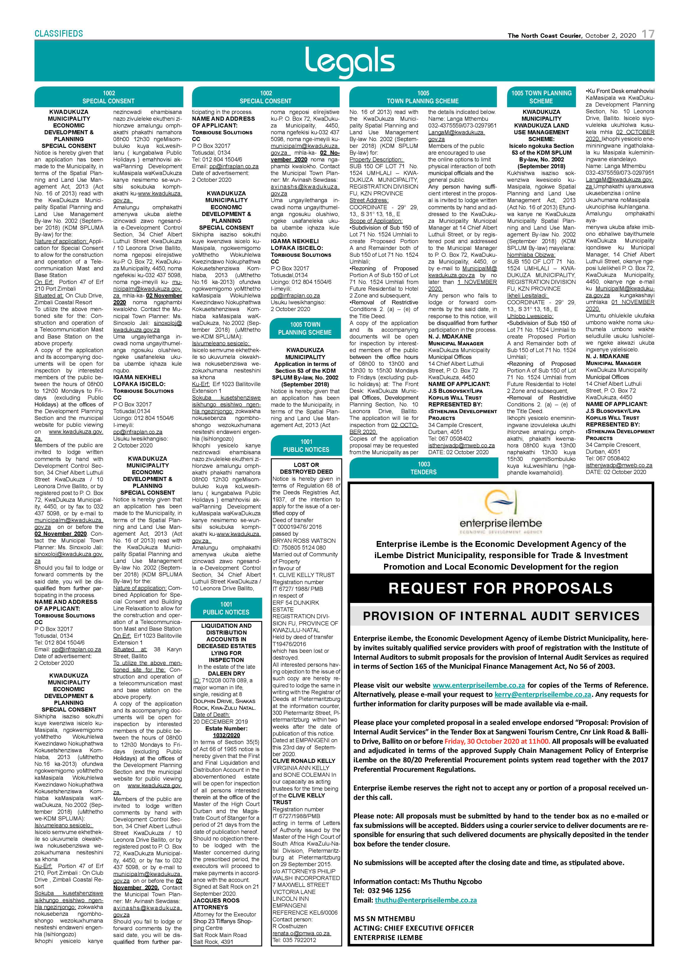 North Coast Courier 02 October 2020 page 17