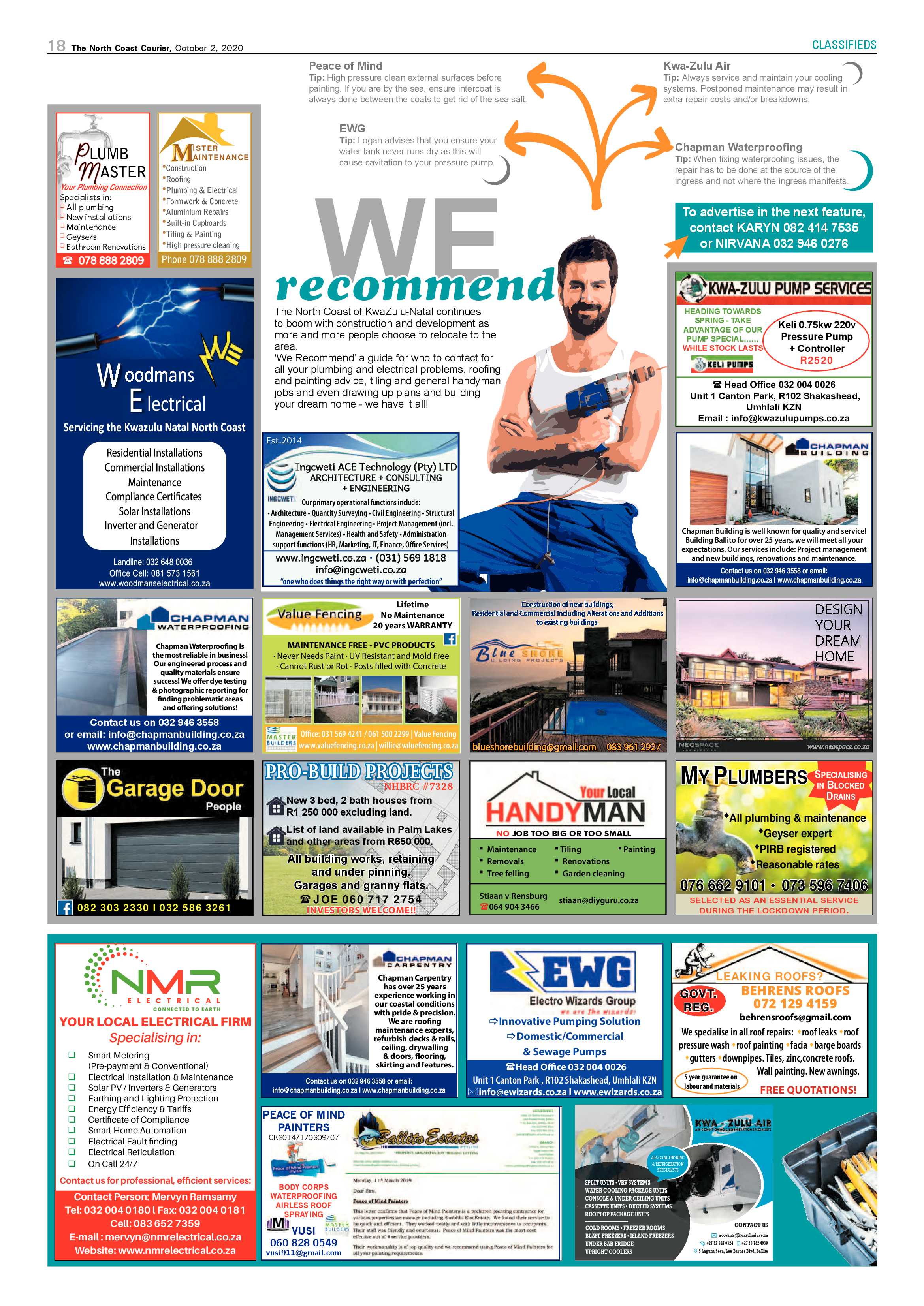North Coast Courier 02 October 2020 page 18