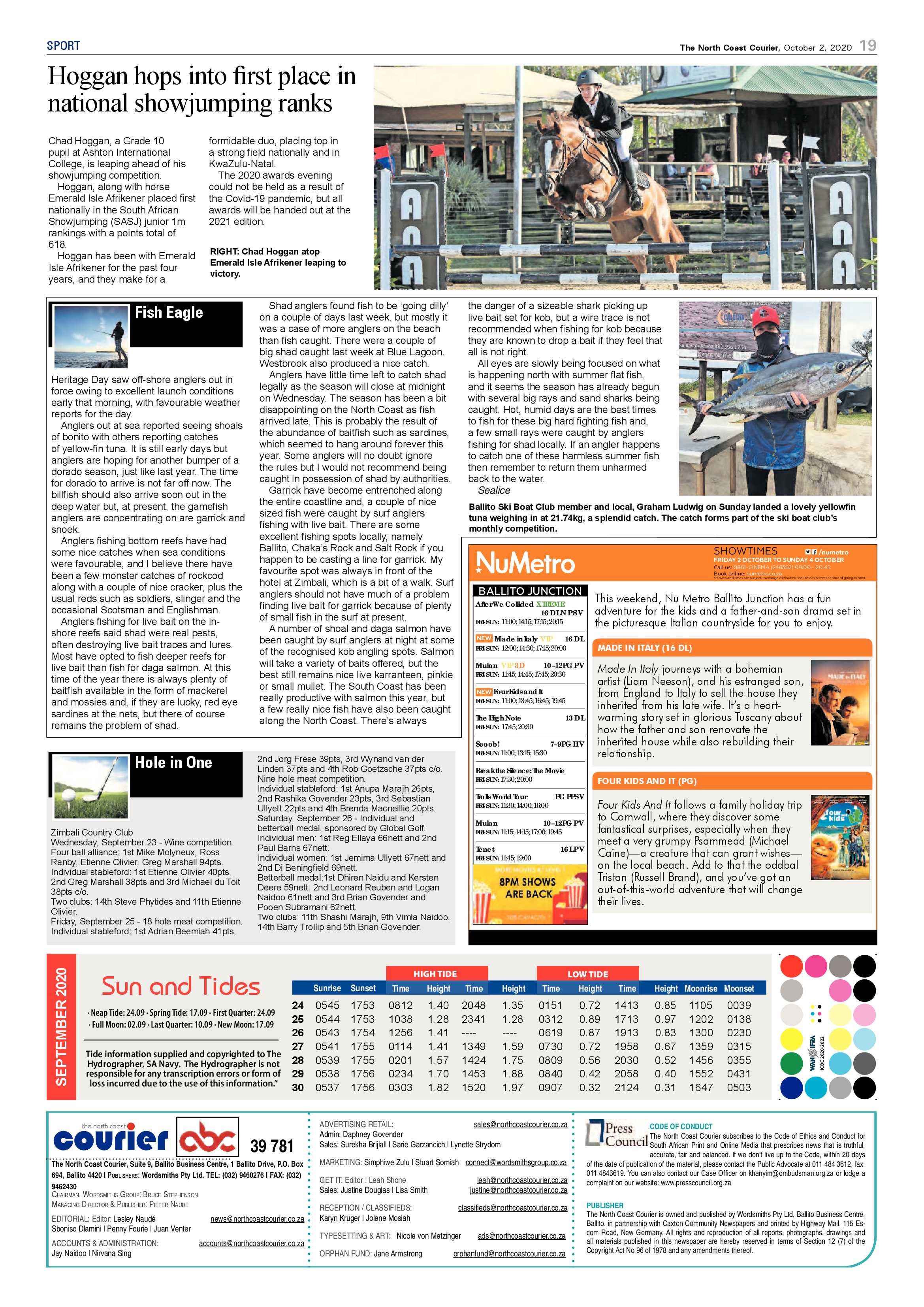 North Coast Courier 02 October 2020 page 19